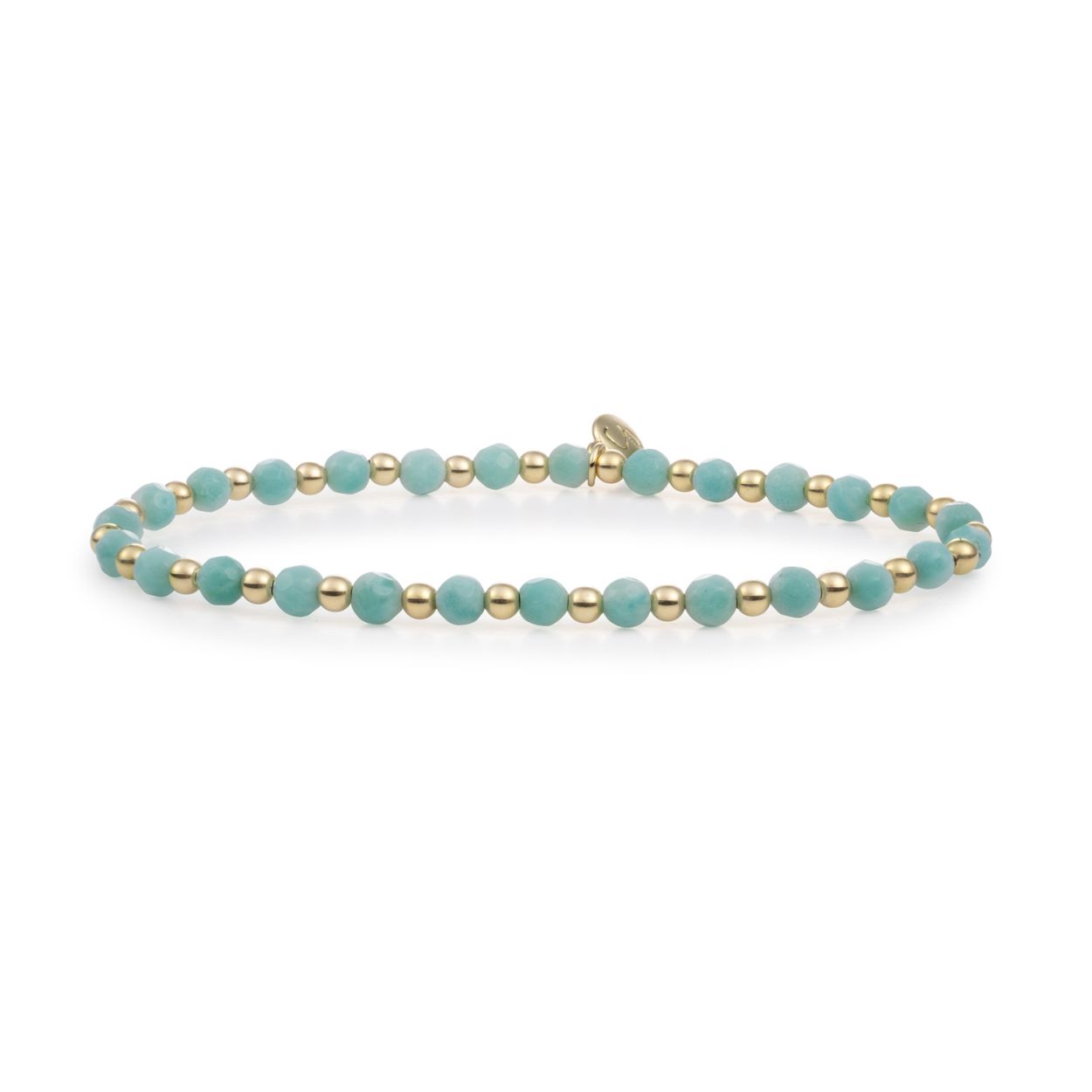 Sparkling Jewels - Armband - Amazoniet 3mm