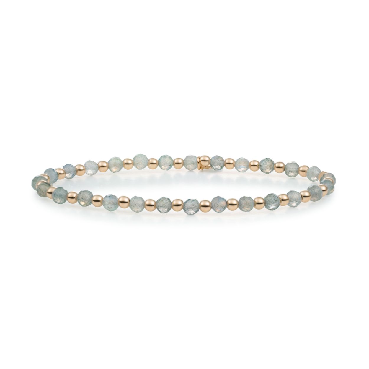 Armband - Labradoriet Interstellar - Goud 3mm