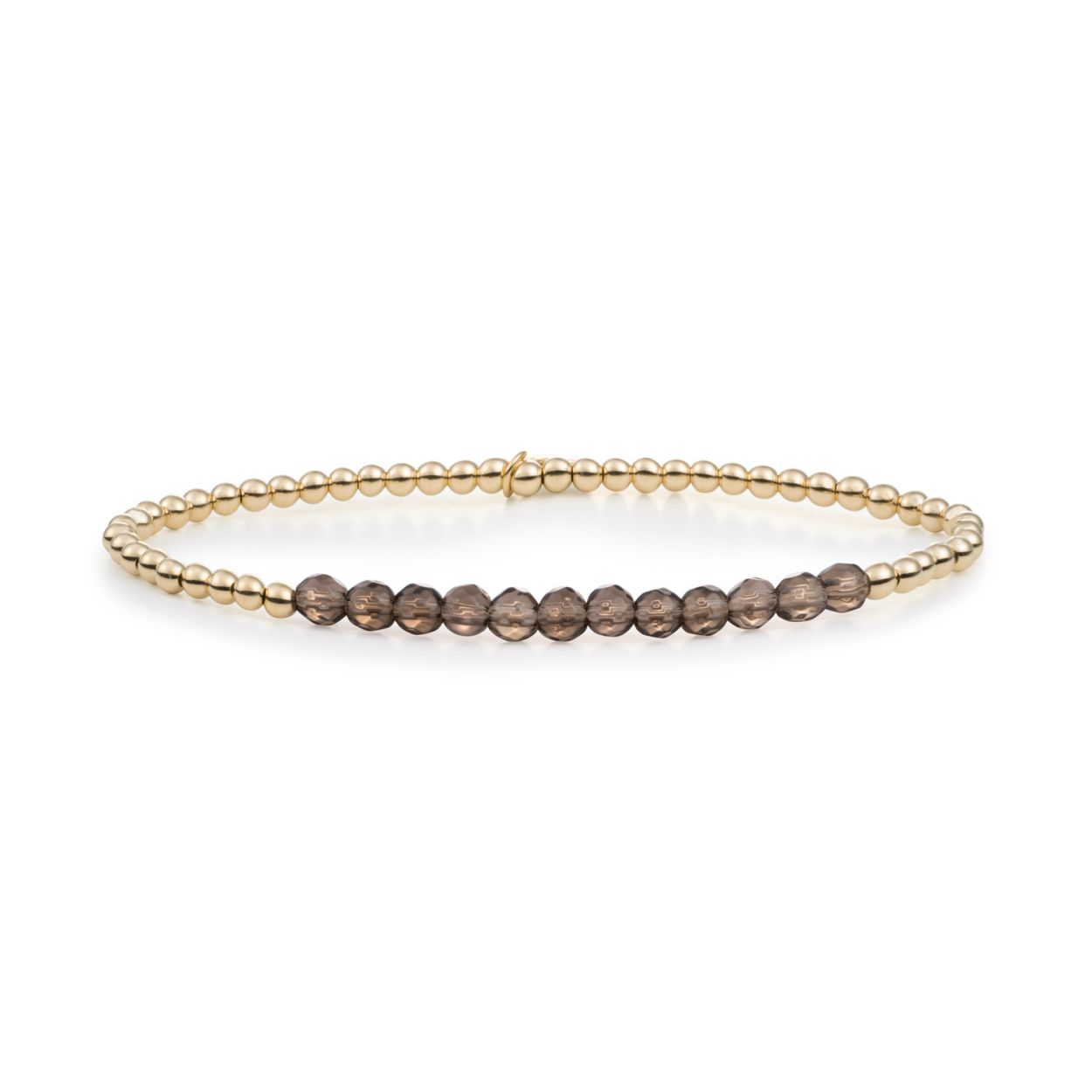 Armband - Smoky Quartz Universum - Goud 3mm