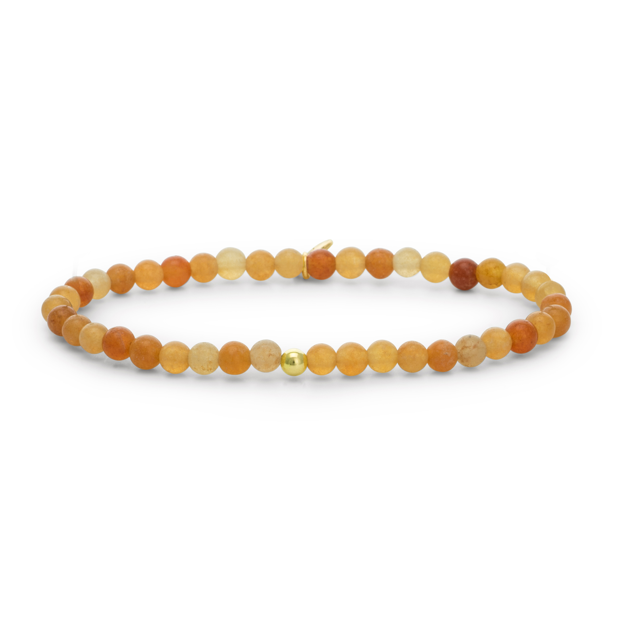 Sparkling Jewels armband Red Aventurine Saturn Small goldplated