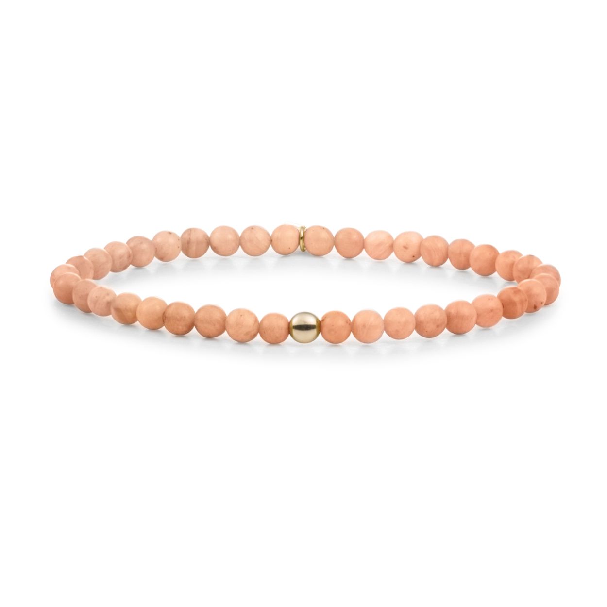 Sparkling Jewels - Armband - Peach Rhodoniet 4mm