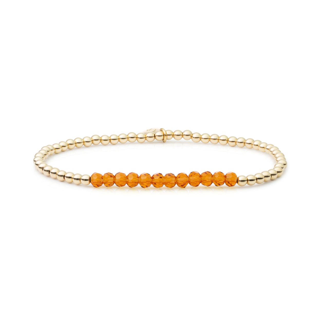 Armband - Citrien Quartz Universum - Goud 3mm