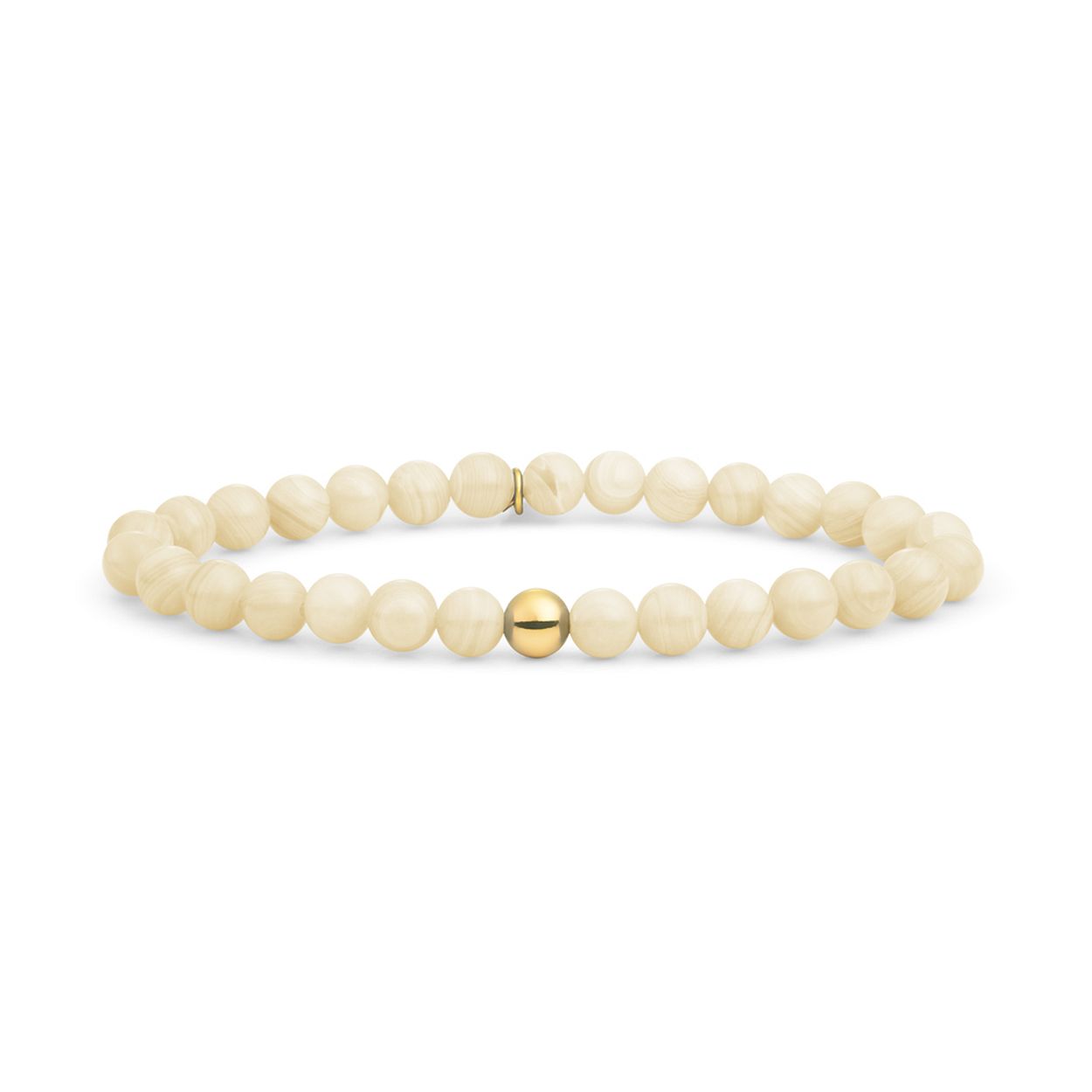 Dit is een armband van het merk Sparkling Jewels. De maat is 17.5cm. De kleur is goud. Dit sieraad bevat een beige agaat (beige agate).