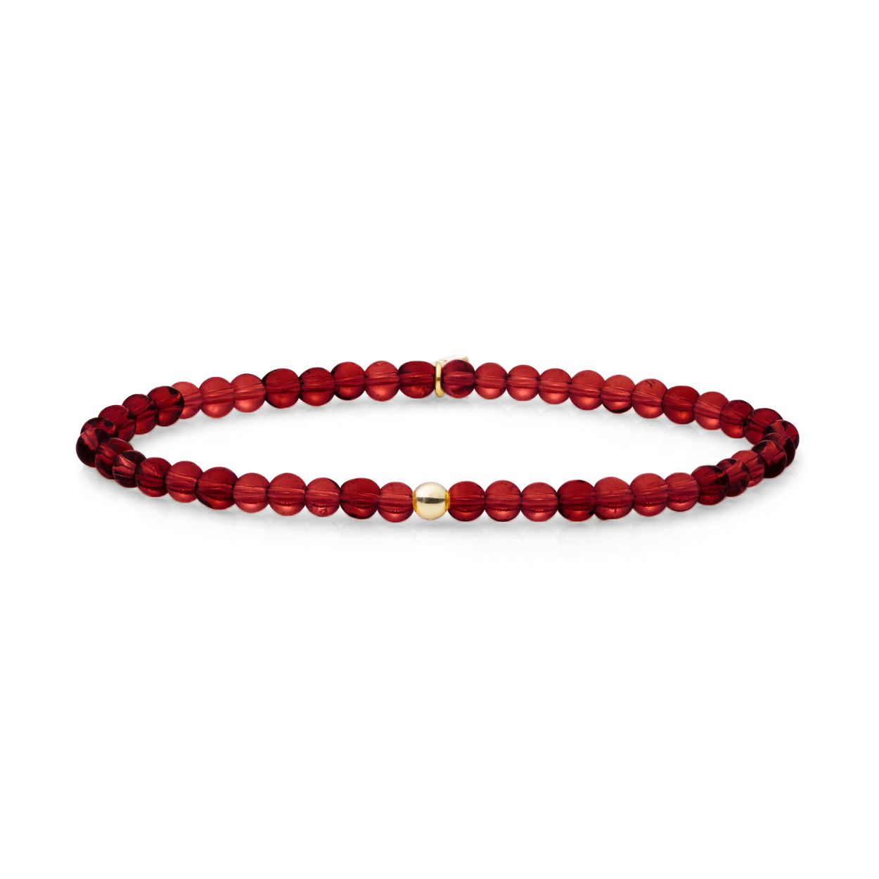 Armband - Ruby Quartz Saturn small - Goud 4mm
