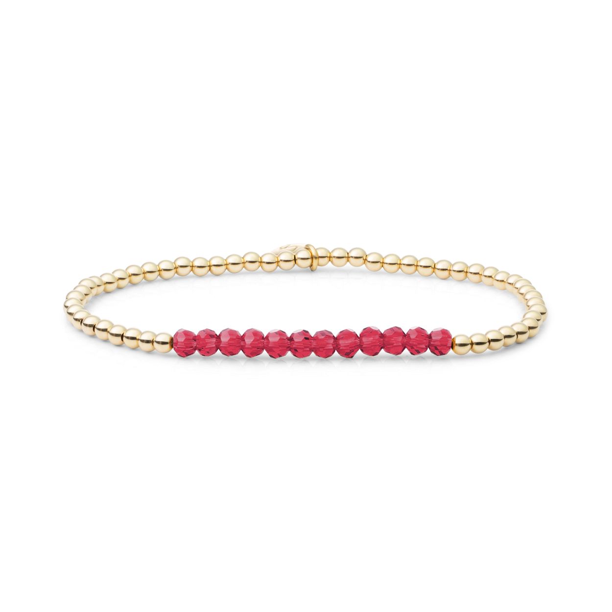 Armband - Fuchsia Quartz Universe - Goud 3mm
