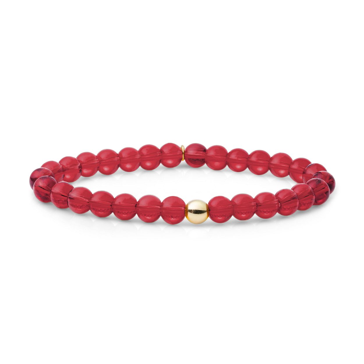 Armband - Fuchsia Quartz Saturn large - Goud 6mm
