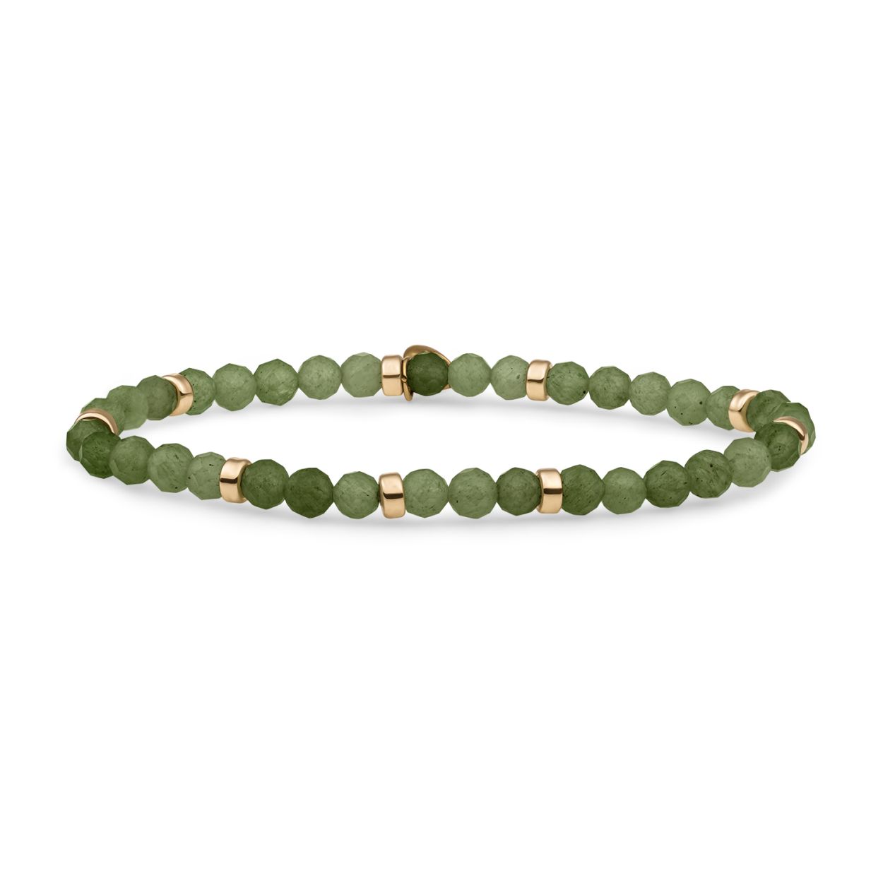 Armband | Lime Jade Roundel Interstellar - Goud