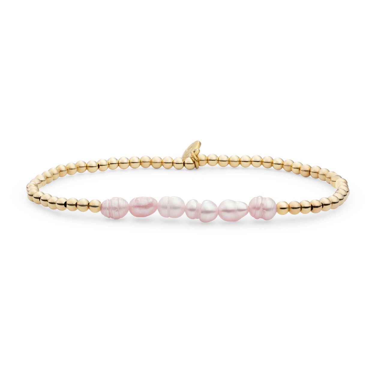 Armband - Lavender Pearl Universe - Goud 3mm