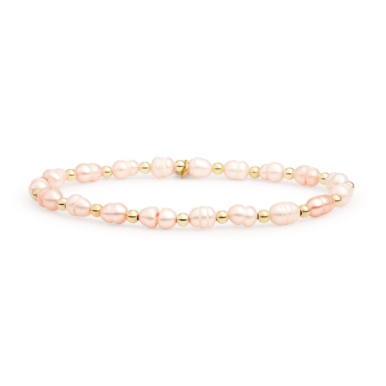 Deze Peach Pearl Interstellar armband is ideaal om jouw armbandenstack mee te beginnen. Vul jouw stack aan met de andere Peach Pearl kralenarmbanden of combineer hem met andere edelstenen; de keuze is aan jou!