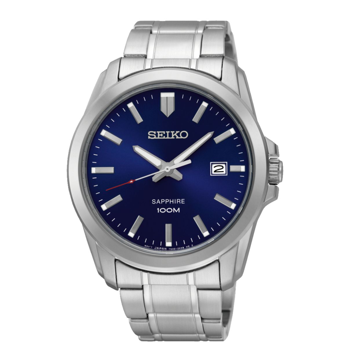 Dit herenhorloge is van het merk Seiko. Het is een analoog horloge gemaakt van staal. De diameter van de kast is 41 mm en de kast is 9 mm dik.
De verdere specificaties van het horloge zijn als volgt:
Glassoort: saffier glas
Bandbreedte: 18
Kastmateriaal: staal
Waterdichtheid: 10 ATM
Techniek: quartz