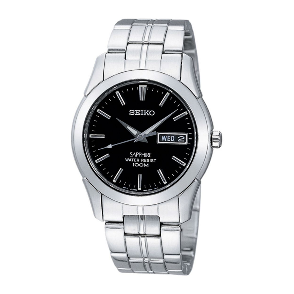 Dit herenhorloge is van het merk Seiko. Het is een analoog horloge gemaakt van staal. De diameter van de kast is 37 mm en de kast is 8.5 mm dik.
De verdere specificaties van het horloge zijn als volgt:
Glassoort: saffier glas
Bandbreedte: 20
Kastmateriaal: staal
Waterdichtheid: 10 ATM
Techniek: quartz