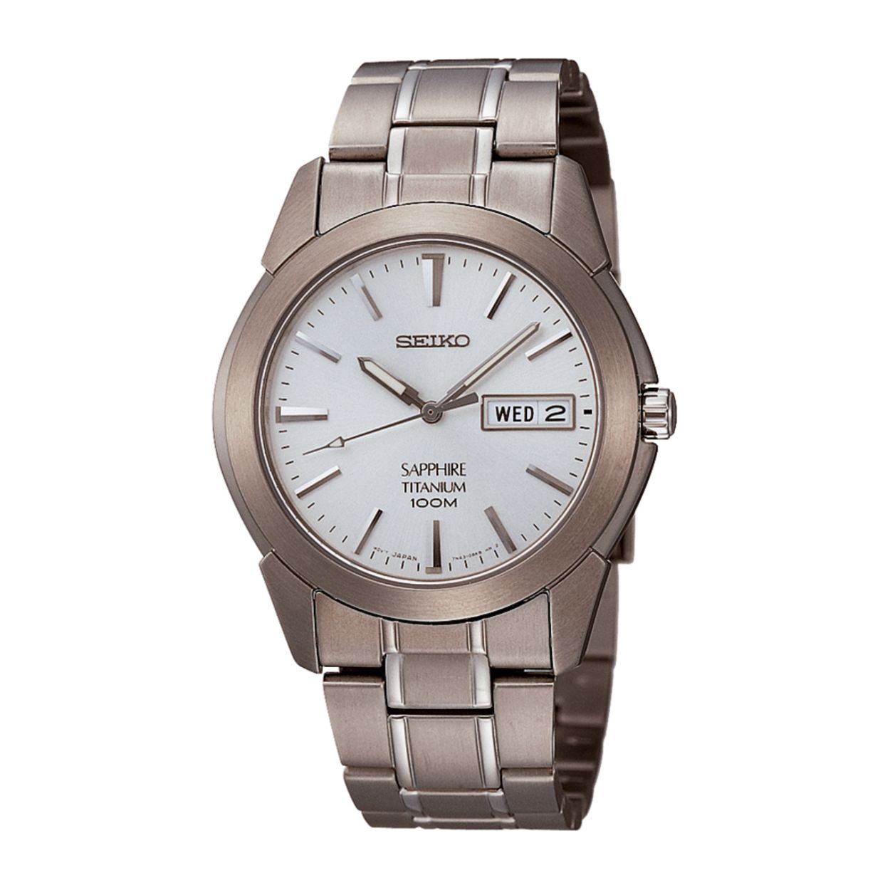 Dit herenhorloge is van het merk Seiko. Het is een analoog horloge gemaakt van titanium. De diameter van de kast is 38 mm en de kast is 8.5 mm dik.
De verdere specificaties van het horloge zijn als volgt:
Glassoort: saffier glas
Bandbreedte: 20
Kastmateriaal: titanium
Waterdichtheid: 10 ATM
Techniek: quartz