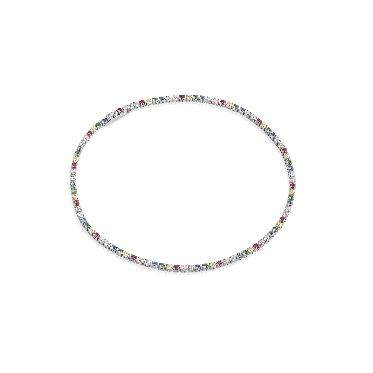 Een armband van het merk Sif Jakobs. De kleur van het sieraad is zilver. Dit sieraad bevat de edelsteen: zirconia. De kleur van deze edelsteen is: multi.