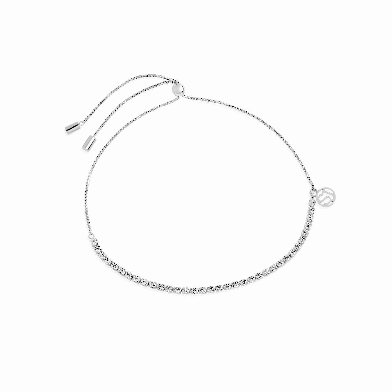 Een armband van het merk Sif Jakobs. De kleur van het sieraad is zilver. Dit sieraad bevat de edelsteen: zirconia. De kleur van deze edelsteen is: wit.