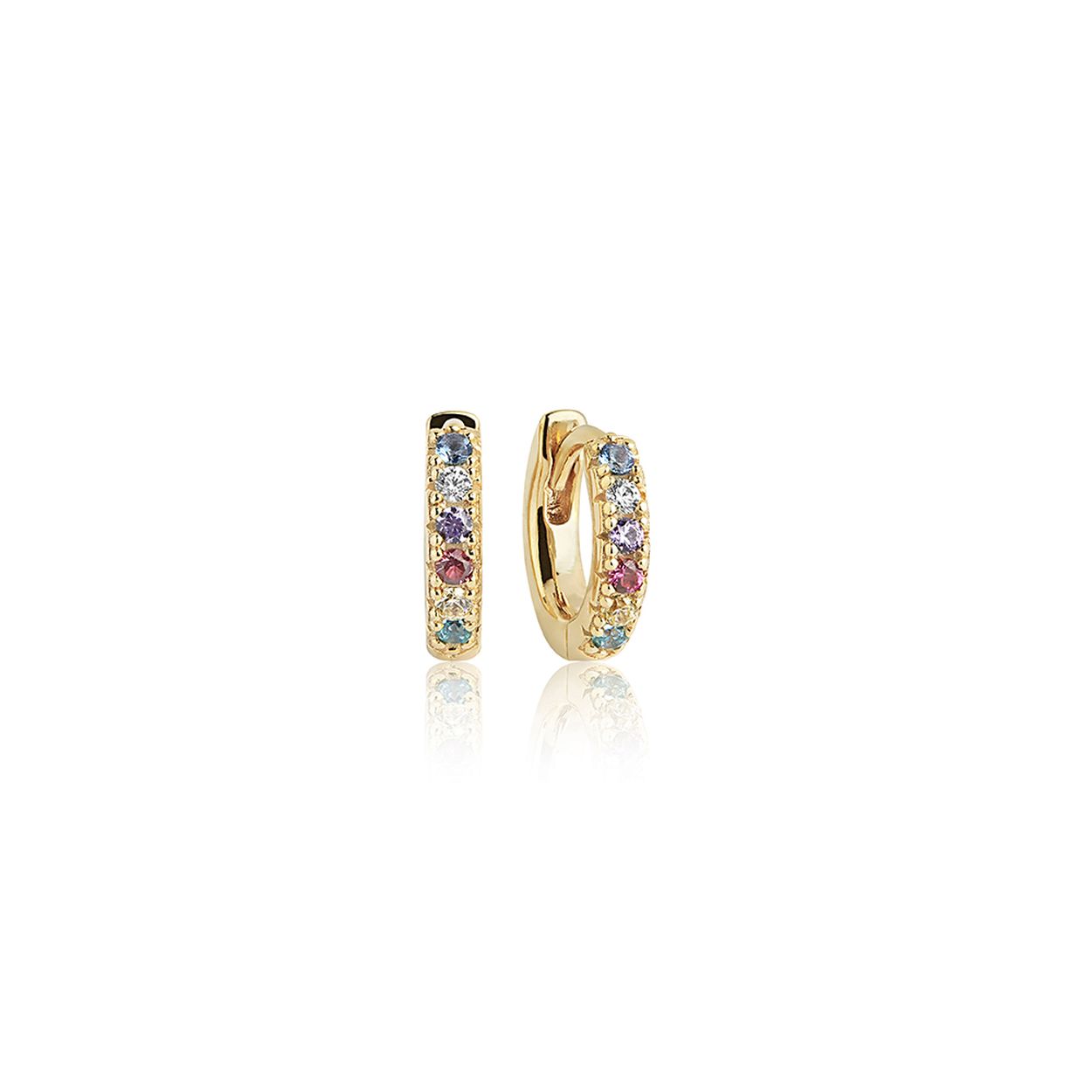 Sif Jakobs oorringen zilver verguld multicolor