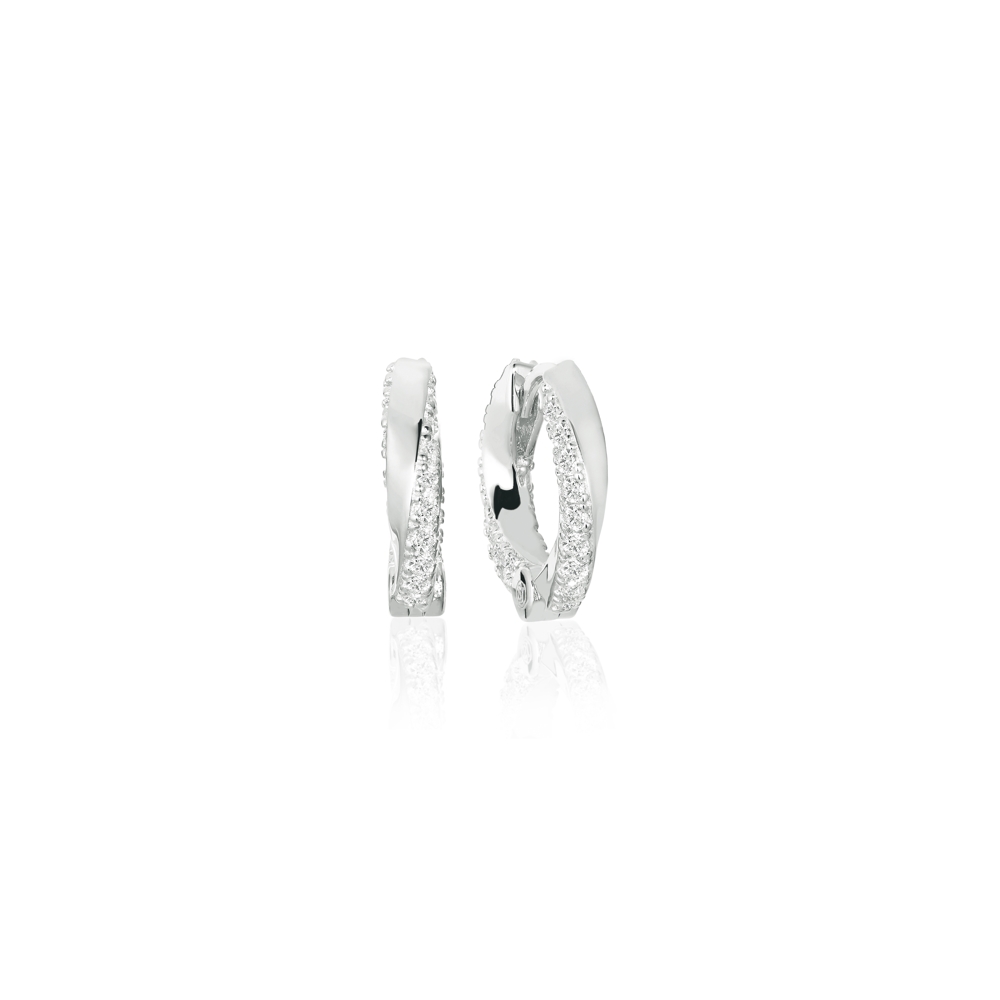 Deze creolen zijn van het merk Sif Jakobs. De kleur van het sieraad is zilver. Dit sieraad bevat de edelsteen: zirconia. De kleur van deze edelsteen is: wit.