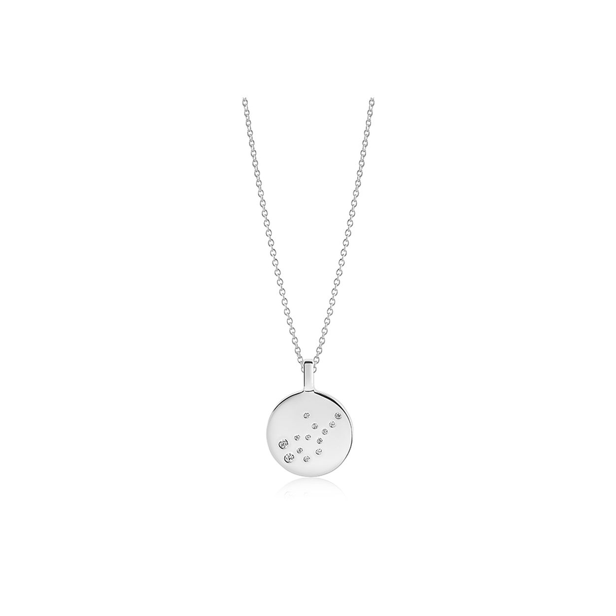 Sif Jakobs SJ-P1059-CZ Zodiaco zilveren sterrenbeeld ketting maagd is leuk om te geven en schitterend om te krijgen. De ronde hanger is met zirkonia ingelegd en toont zo het sterrenbeeld maagd. De lengte van de ketting is 45 centimeter en is tevens ook verkrijgbaar in respectievelijk 70 en 90 centimeter.