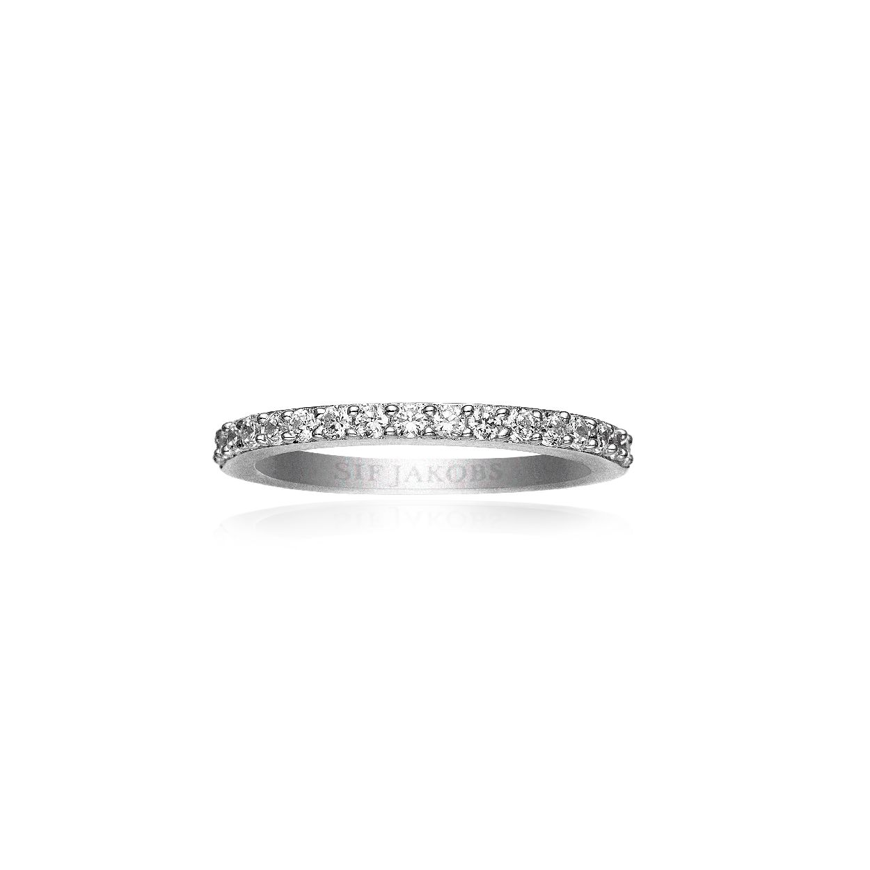 Een ring van het merk Sif Jakobs. De kleur van het sieraad is zilver. Dit sieraad bevat de edelsteen: zirconia. De kleur van deze edelsteen is: wit.