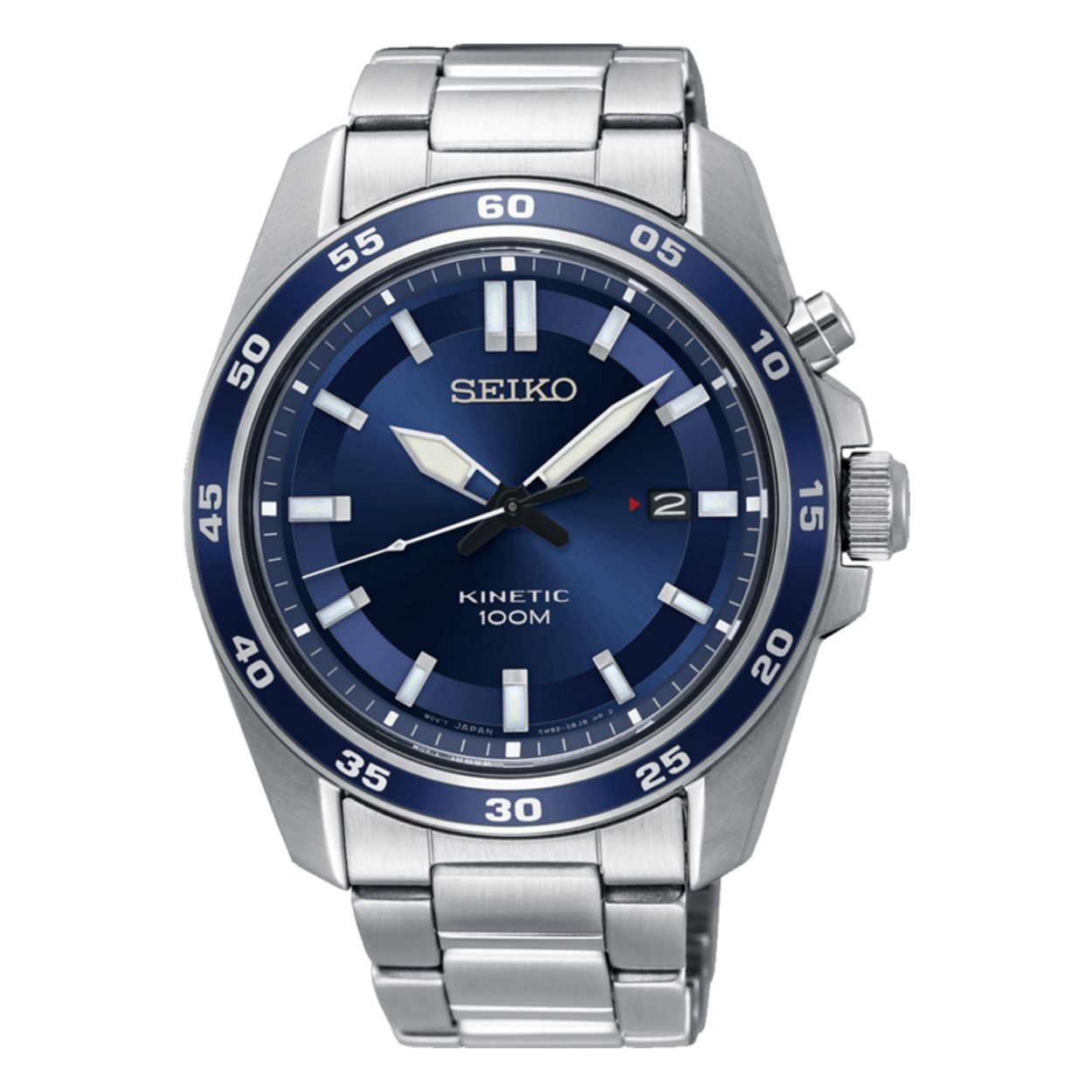 Dit herenhorloge is van het merk Seiko. Het is een analoog horloge gemaakt van staal. De diameter van de kast is 42.6 mm en de kast is 11 mm dik.
De verdere specificaties van het horloge zijn als volgt:
Glassoort: hardlex mineraal glas
Bandbreedte: 20
Kastmateriaal: staal
Waterdichtheid: 10 ATM
Techniek: kinetic