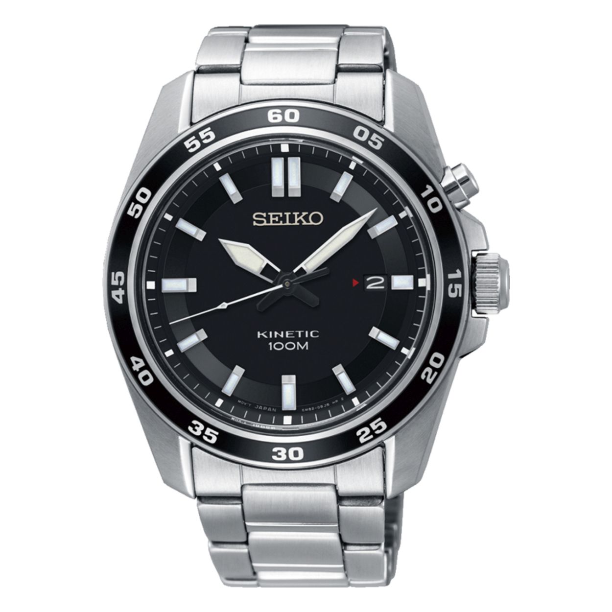 Dit herenhorloge is van het merk Seiko. Het is een analoog horloge gemaakt van staal. De diameter van de kast is 42.6 mm en de kast is 11 mm dik.
De verdere specificaties van het horloge zijn als volgt:
Glassoort: hardlex mineraal glas
Bandbreedte: 20
Kastmateriaal: staal
Waterdichtheid: 10 ATM
Techniek: kinetic