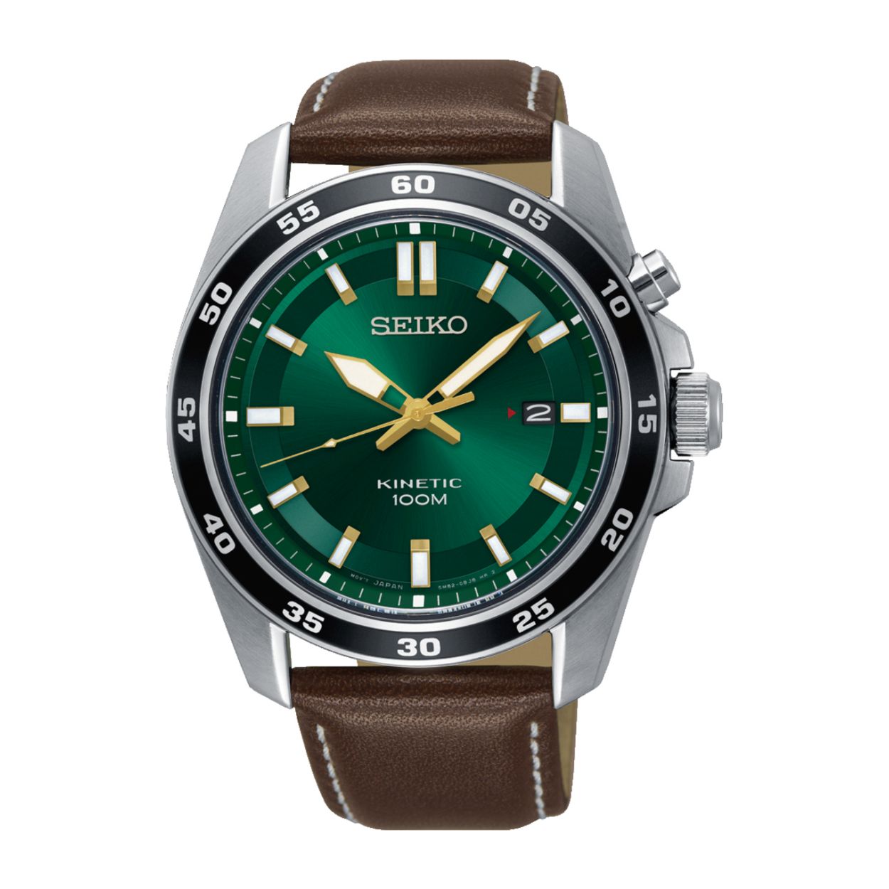 Dit herenhorloge is van het merk Seiko. Het is een analoog horloge gemaakt van leer. De diameter van de kast is 42.6 mm en de kast is 11 mm dik.
De verdere specificaties van het horloge zijn als volgt:
Glassoort: hardlex mineraal glas
Bandbreedte: 20
Kastmateriaal: staal
Waterdichtheid: 10 ATM
Techniek: kinetic