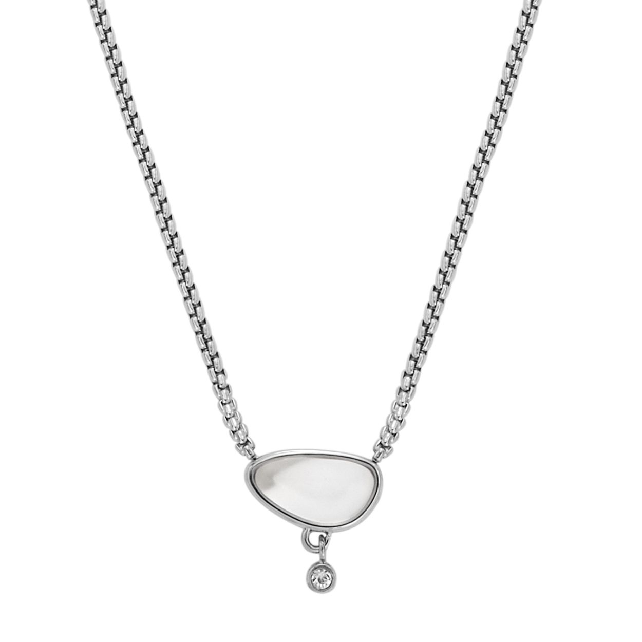 Deze schakelketting is gemaakt van roestvrij staal, geaccentueerd met een witte glazen steen en kristal. Met een karabijnsluiting.
Roestvrij staal
Roestvrij staal is een duurzaam metaal van hoge kwaliteit dat een hogere weerstand heeft tegen aanslag en corrosie, en zal niet oxideren of zwart worden. Roestvrij staal is ook hypoallergeen, het beschermt de huid tegen irritatie. Roestvrij staal is niet-magnetisch.
