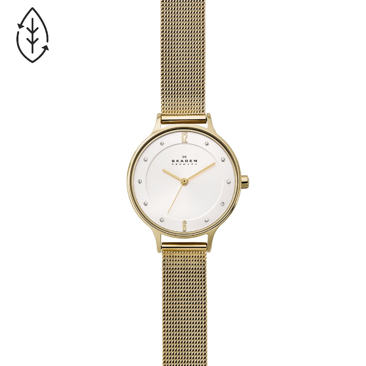 Dit dameshorloge is van het merk Skagen. Het is een  horloge met een band gemaakt van edelstaal . De diameter van de kast is 30 mm.
De verdere specificaties van het horloge zijn als volgt:
Bandbreedte (mm): 12
Kastmateriaal: edelstaal
Techniek: quartz