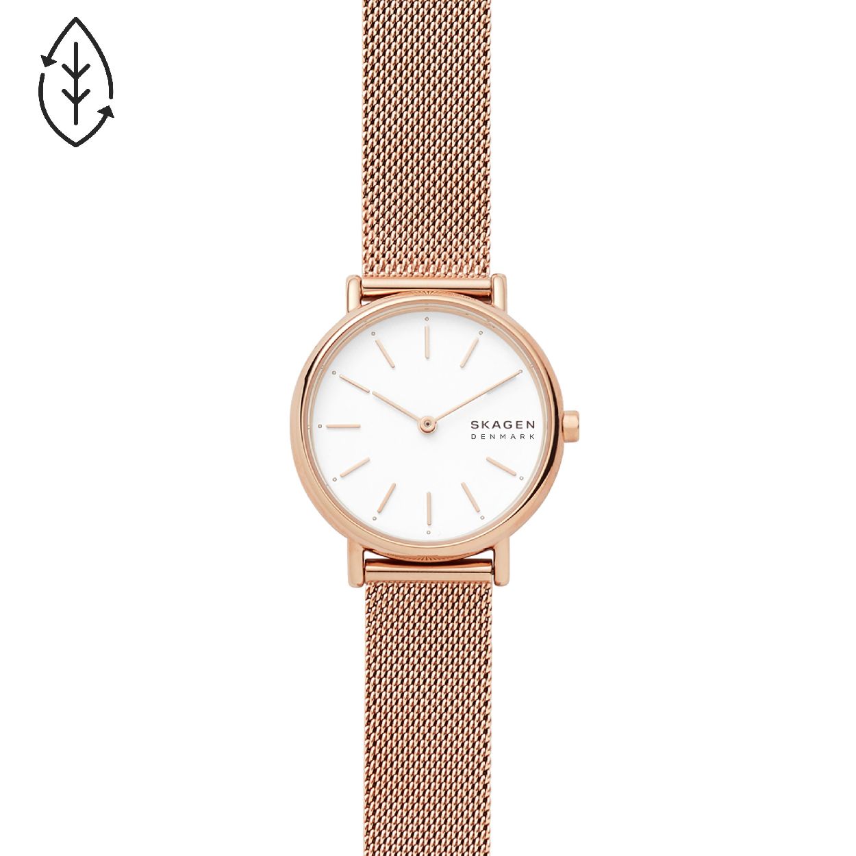 Dit dameshorloge is van het merk Skagen. Het is een  horloge met een band gemaakt van edelstaal . De diameter van de kast is 30 mm.
De verdere specificaties van het horloge zijn als volgt:
Bandbreedte (mm): 14
Kastmateriaal: edelstaal
Techniek: 