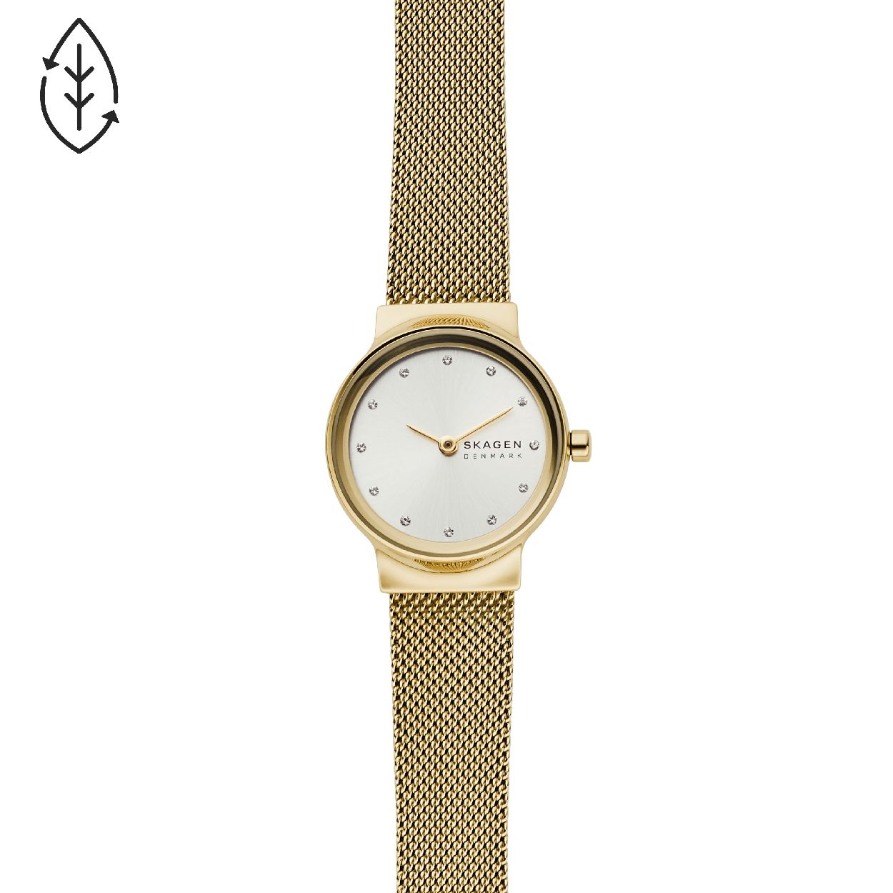 Dit dameshorloge is van het merk Skagen. Het is een  horloge met een band gemaakt van edelstaal . De diameter van de kast is 26 mm.
De verdere specificaties van het horloge zijn als volgt:
Bandbreedte (mm): 12
Kastmateriaal: edelstaal
Techniek: quartz