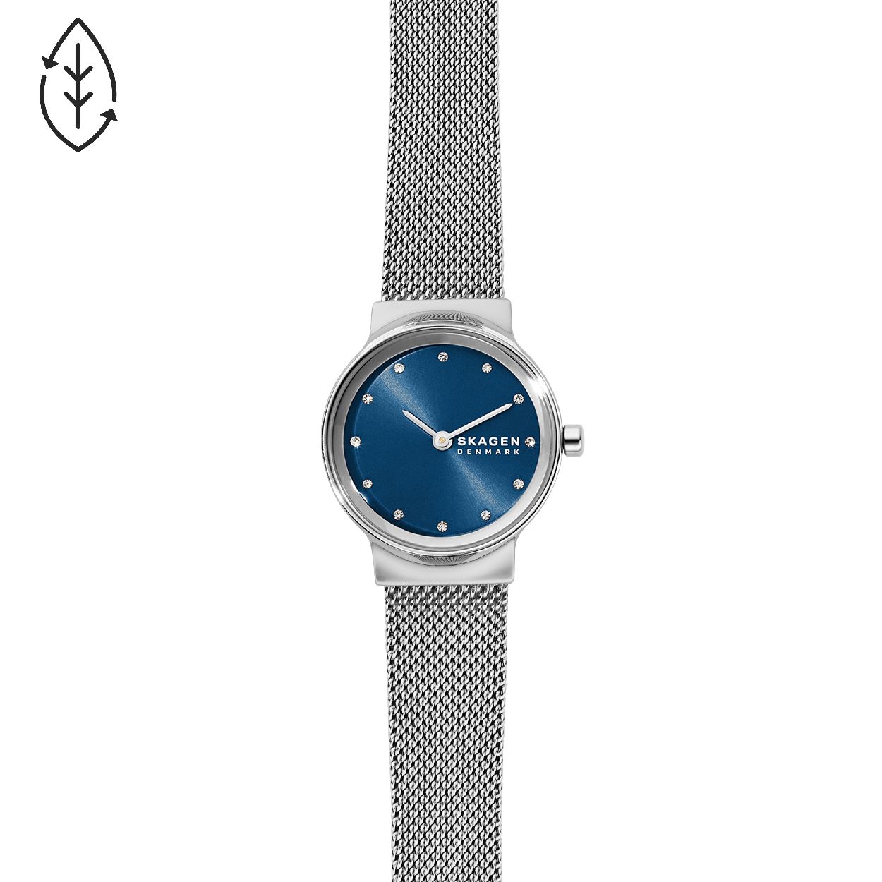 Dit dameshorloge is van het merk Skagen. Het is een  horloge met een band gemaakt van edelstaal. De diameter van de kast is 26 mm.
De verdere specificaties van het horloge zijn als volgt:
Bandbreedte (mm): 12
Kastmateriaal: edelstaal
Techniek: quartz