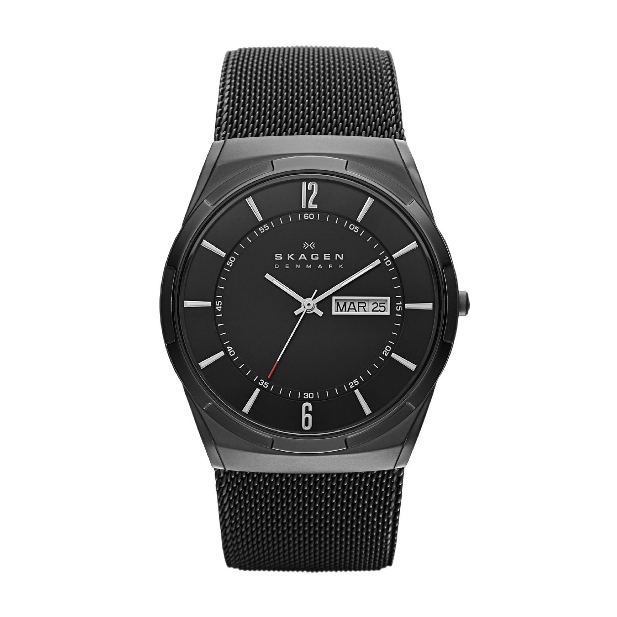 Dit herenhorloge is van het merk Skagen. Het is een  horloge met een band gemaakt van edelstaal . De diameter van de kast is 40 mm.
De verdere specificaties van het horloge zijn als volgt:
Bandbreedte (mm): 22
Kastmateriaal: titanium
Techniek: quartz