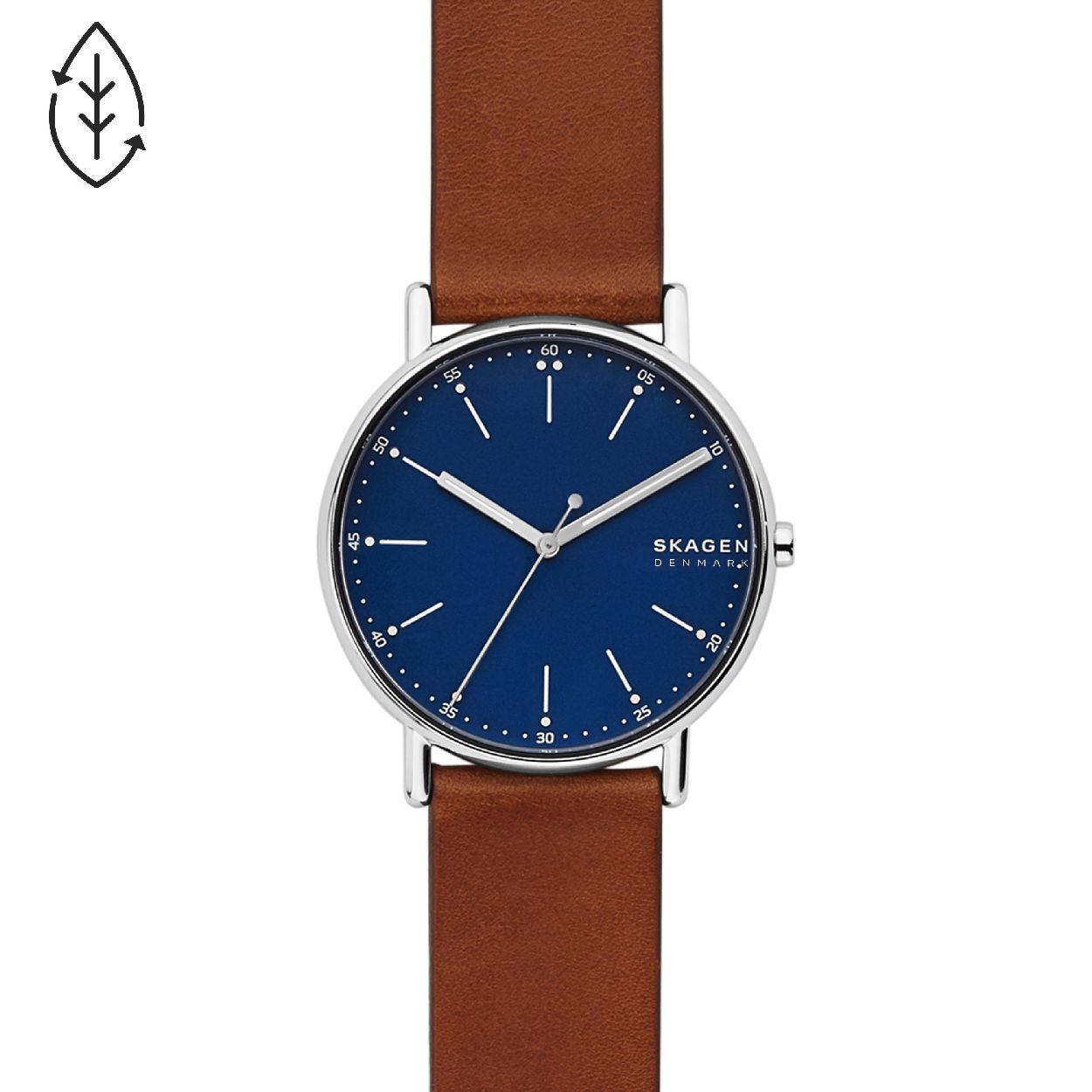 Dit herenhorloge is van het merk Skagen. Het is een  horloge met een band gemaakt van leer. De diameter van de kast is 40 mm.
De verdere specificaties van het horloge zijn als volgt:
Bandbreedte (mm): 20
Kastmateriaal: edelstaal
Techniek: quartz