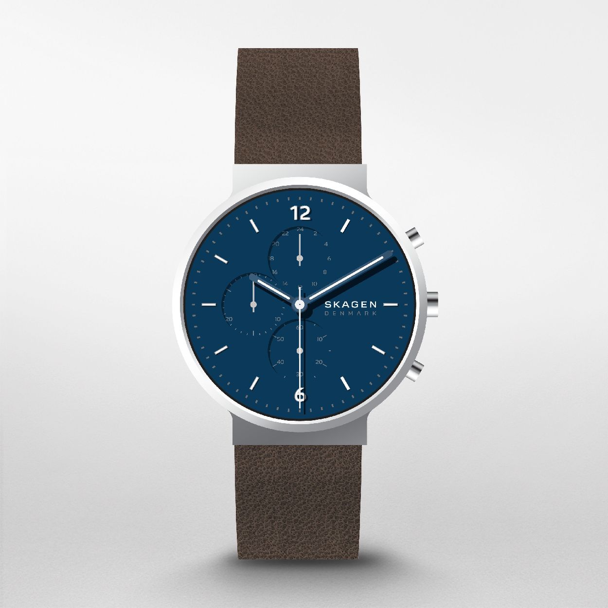 Dit herenhorloge is van het merk Skagen. Het is een chrono horloge met een band gemaakt van leer. De diameter van de kast is 40 mm.
De verdere specificaties van het horloge zijn als volgt:
Bandbreedte (mm): 20
Kastmateriaal: edelstaal
Techniek: quartz