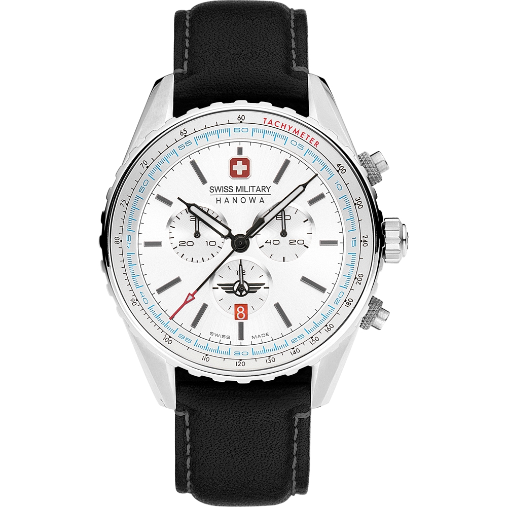 Dit is een horloge van het merk Swiss Military Hanowa gemaakt voor heren.
De specificaties zijn als volgt:
Kastmaat: 44
Waterdichtheid: 10 ATM / 100 Meter / 330 Feet
Dit horloge heeft de volgende functies/eigenschappen:
Chronograaf