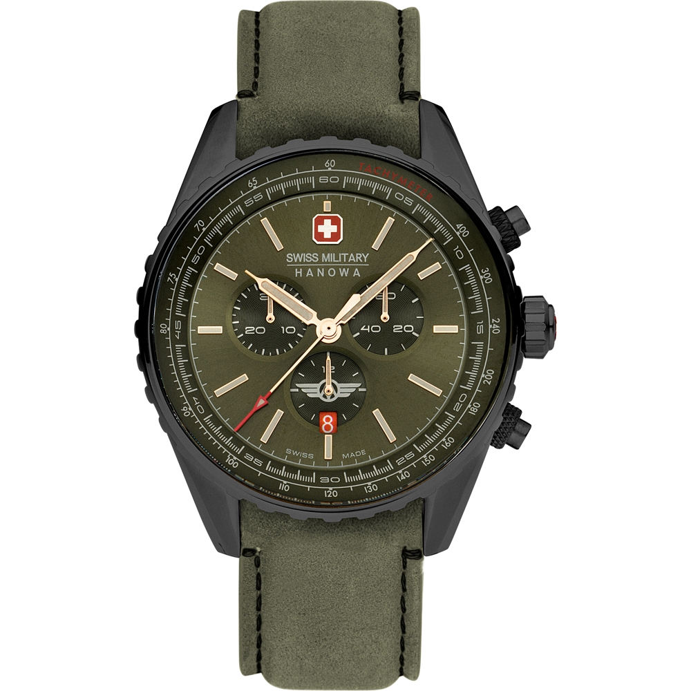 Dit is een horloge van het merk Swiss Military Hanowa gemaakt voor heren.
De specificaties zijn als volgt:
Kastmaat: 44
Waterdichtheid: 10 ATM / 100 Meter / 330 Feet
Dit horloge heeft de volgende functies/eigenschappen:
Chronograaf