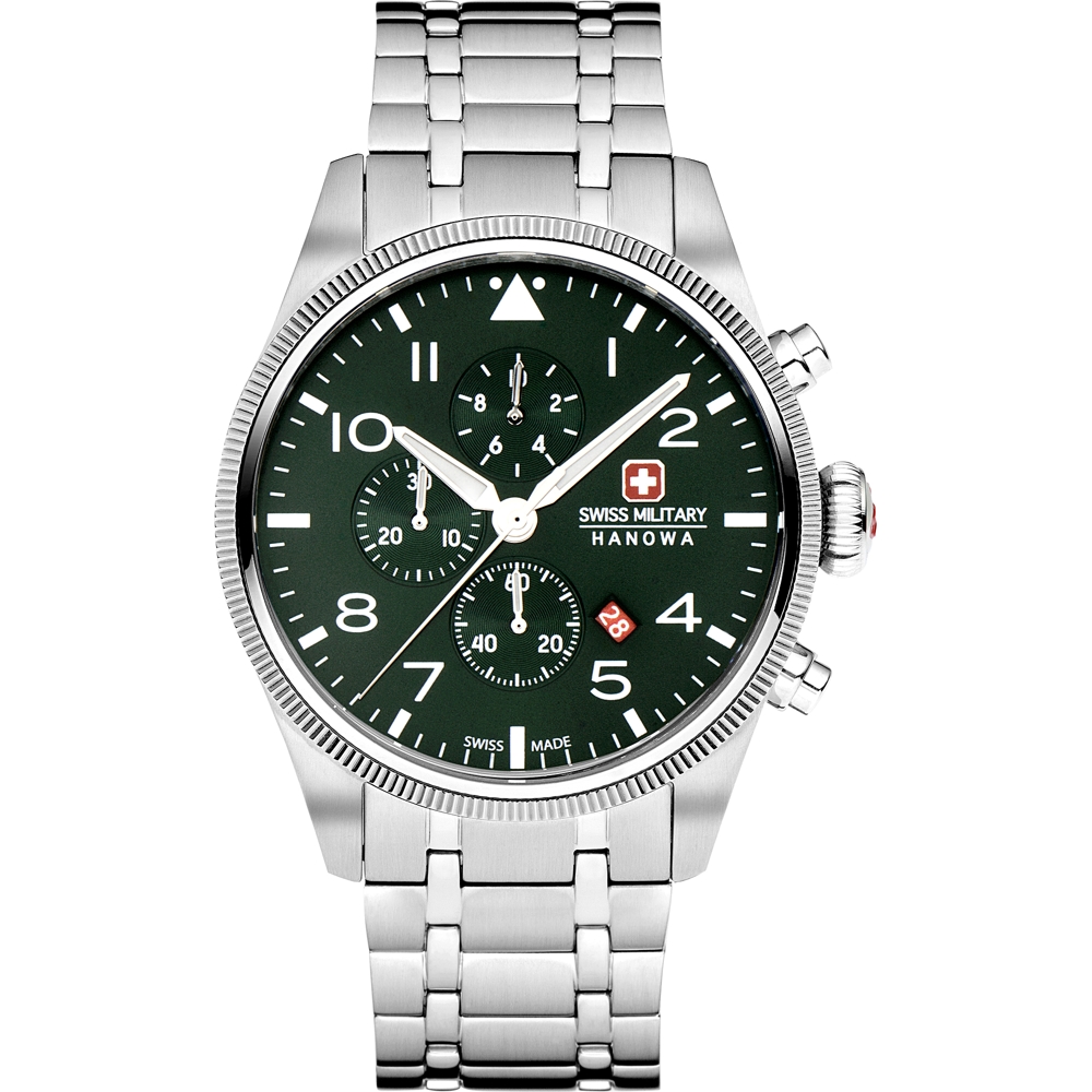 Swiss Military horloge, Thunderbolt Chrono groen/staal