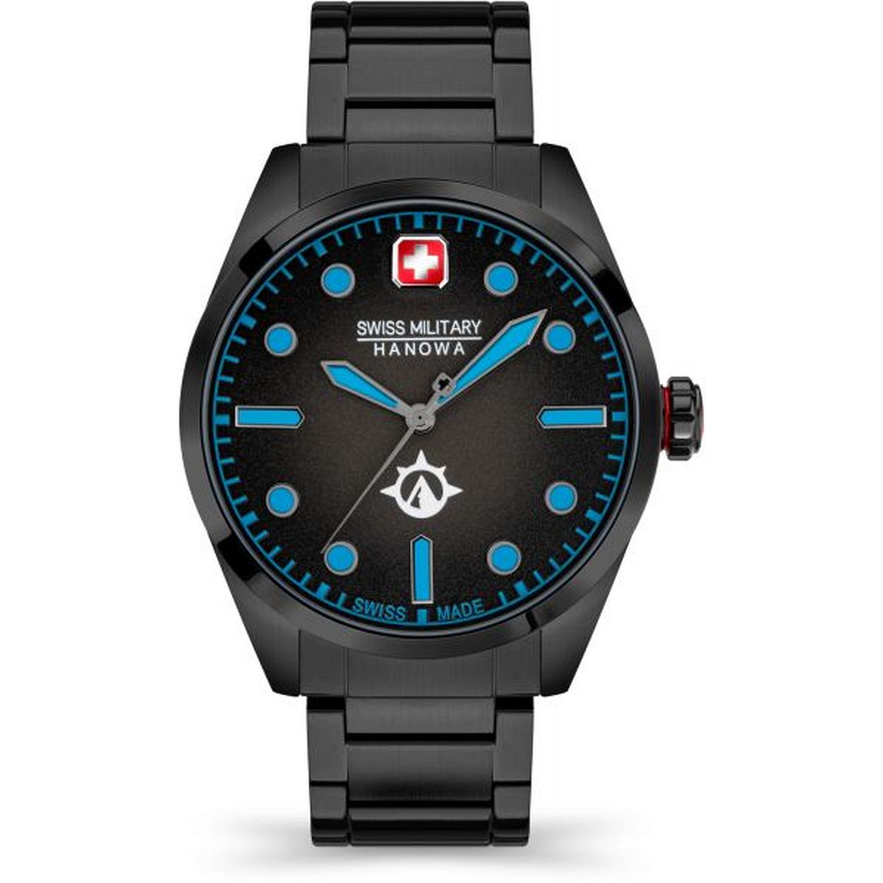 Dit herenhorloge is van het merk Swiss Military Hanowa. Het is een horloge gemaakt van edelstaal. De diameter van de kast is42 mm.
De verdere specificaties van het horloge zijn als volgt:
Glassoort: saffier
Kastkleur: Zwart
Kastvorm: Rond
Wijzerplaatkleur: Zwart
Bandmateriaal: Edelstaal
Bandkleur: Zwart