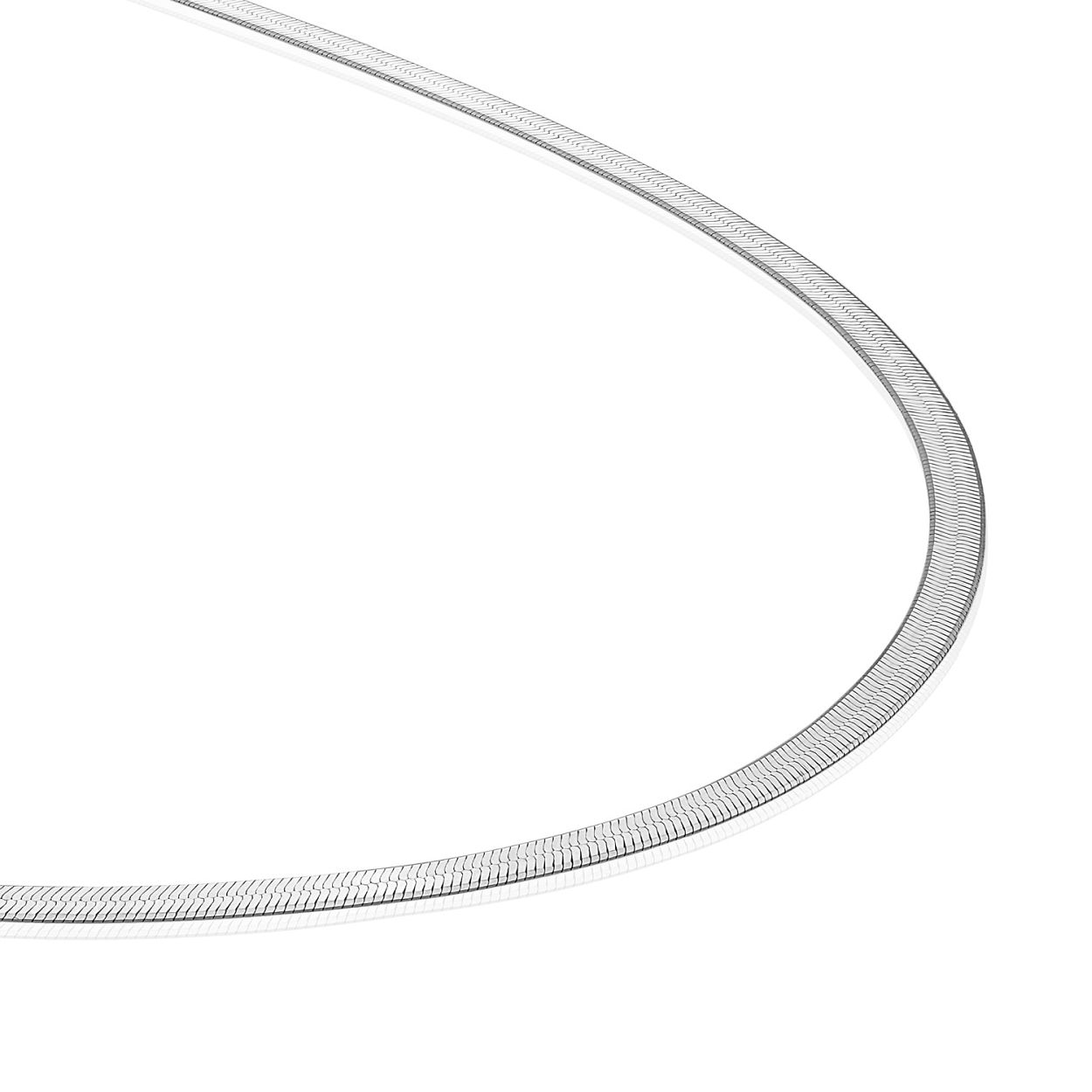 Visgraat Ketting 50cm - Zilver