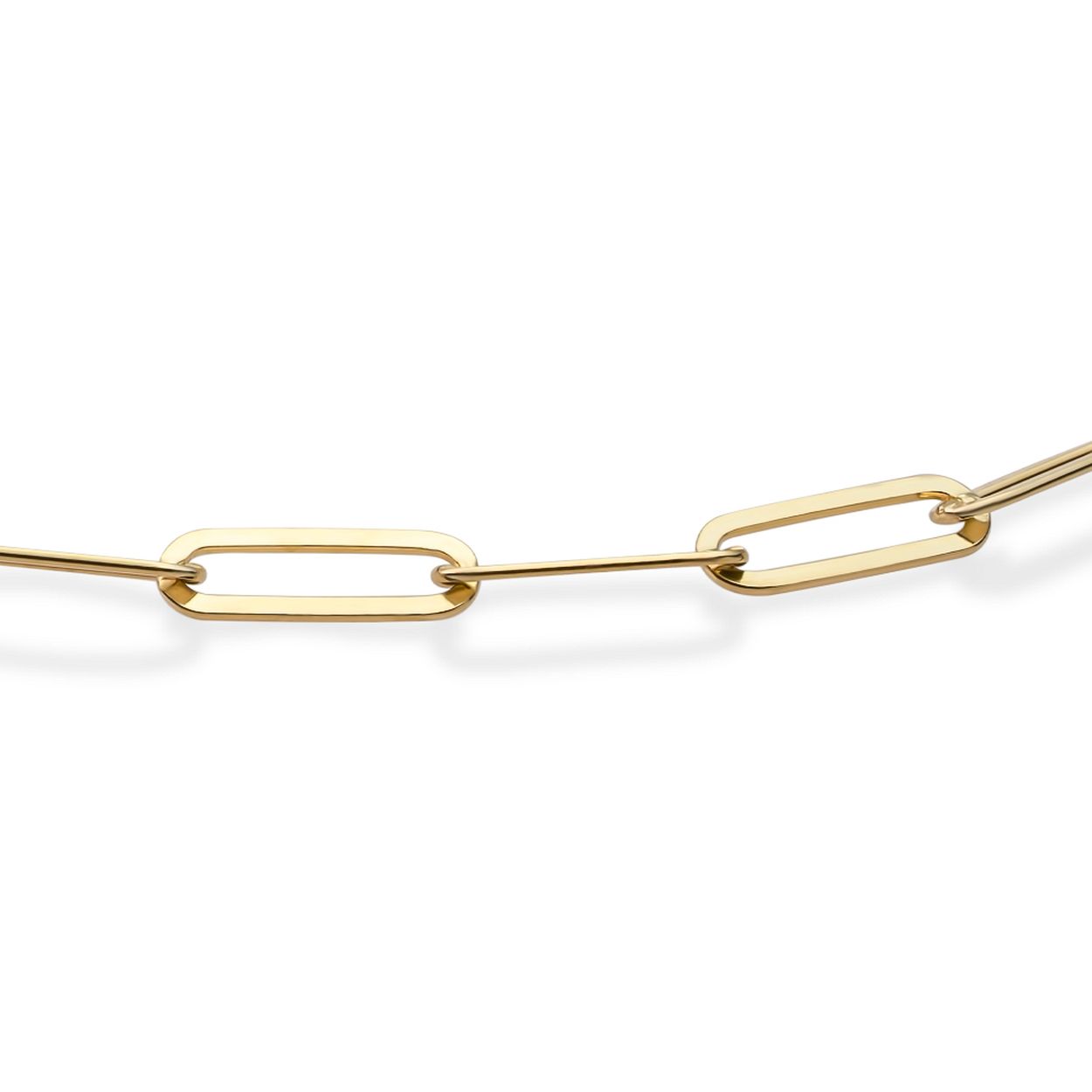Sparkling Jewels. Long Link chain goldplated - Silver - Verguld