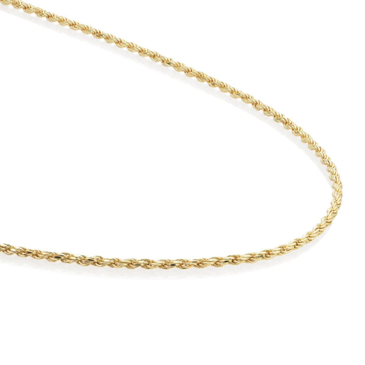 Collier - Touw ketting Goud verguld - Zilver - 70cm