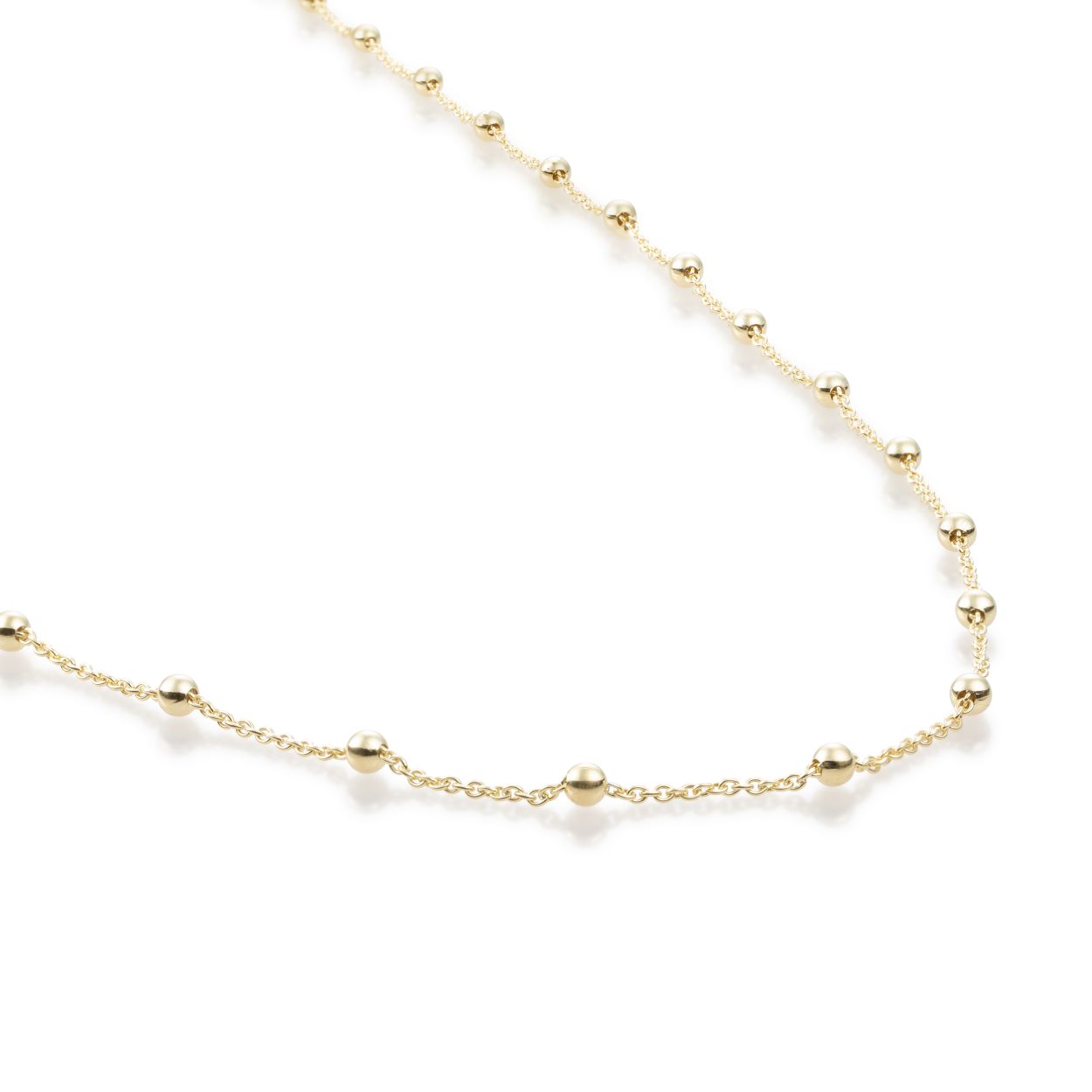 Collier - Ball ketting Goud verguld - Zilver - 60cm