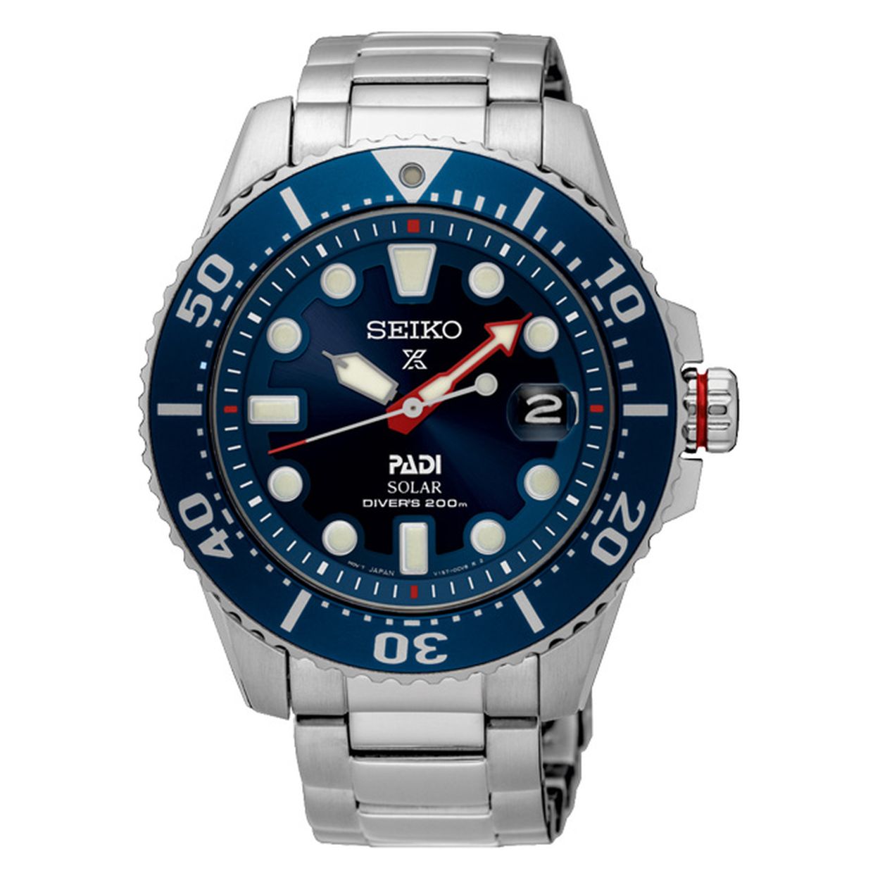 Ontdek de schitterende SEIKO SNE435P1. Een edelstaal horloge met een kastmaat van 43.5 mm.
Herenhorloge prospex blauw solar special edition diver