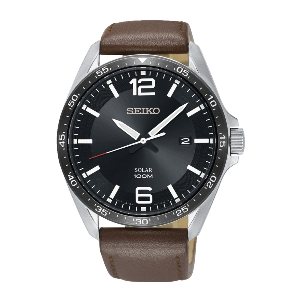 Seiko - Solar 100m WR Cal. V157 mineraalglas