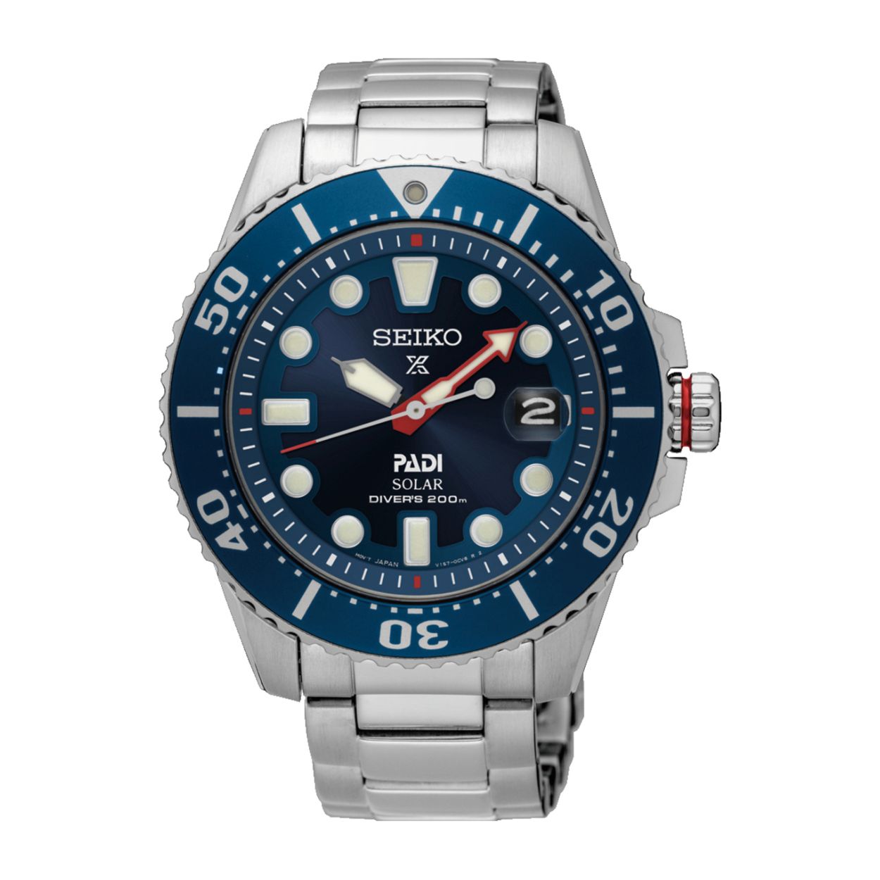 Dit herenhorloge is van het merk Seiko. Het is een analoog horloge gemaakt van staal. De diameter van de kast is 43 mm en de kast is 12 mm dik.
De verdere specificaties van het horloge zijn als volgt:
Glassoort: hardlex mineraal glas
Bandbreedte: 20
Kastmateriaal: staal
Waterdichtheid: 20 ATM
Techniek: quartz