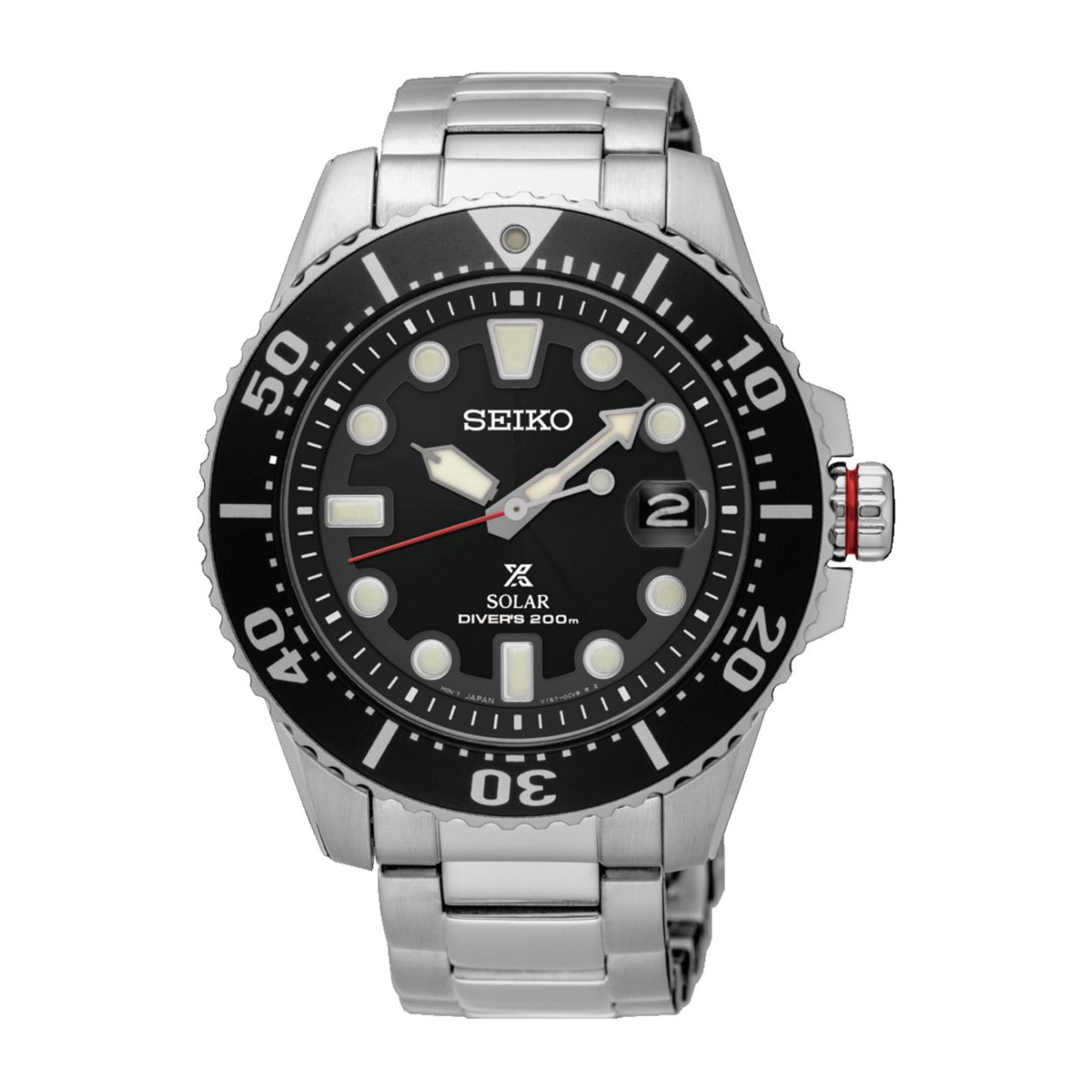 Dit herenhorloge is van het merk Seiko. Het is een analoog horloge gemaakt van staal. De diameter van de kast is 43 mm en de kast is 12 mm dik.
De verdere specificaties van het horloge zijn als volgt:
Glassoort: hardlex mineraal glas
Bandbreedte: 20
Kastmateriaal: staal
Waterdichtheid: 20 ATM
Techniek: quartz