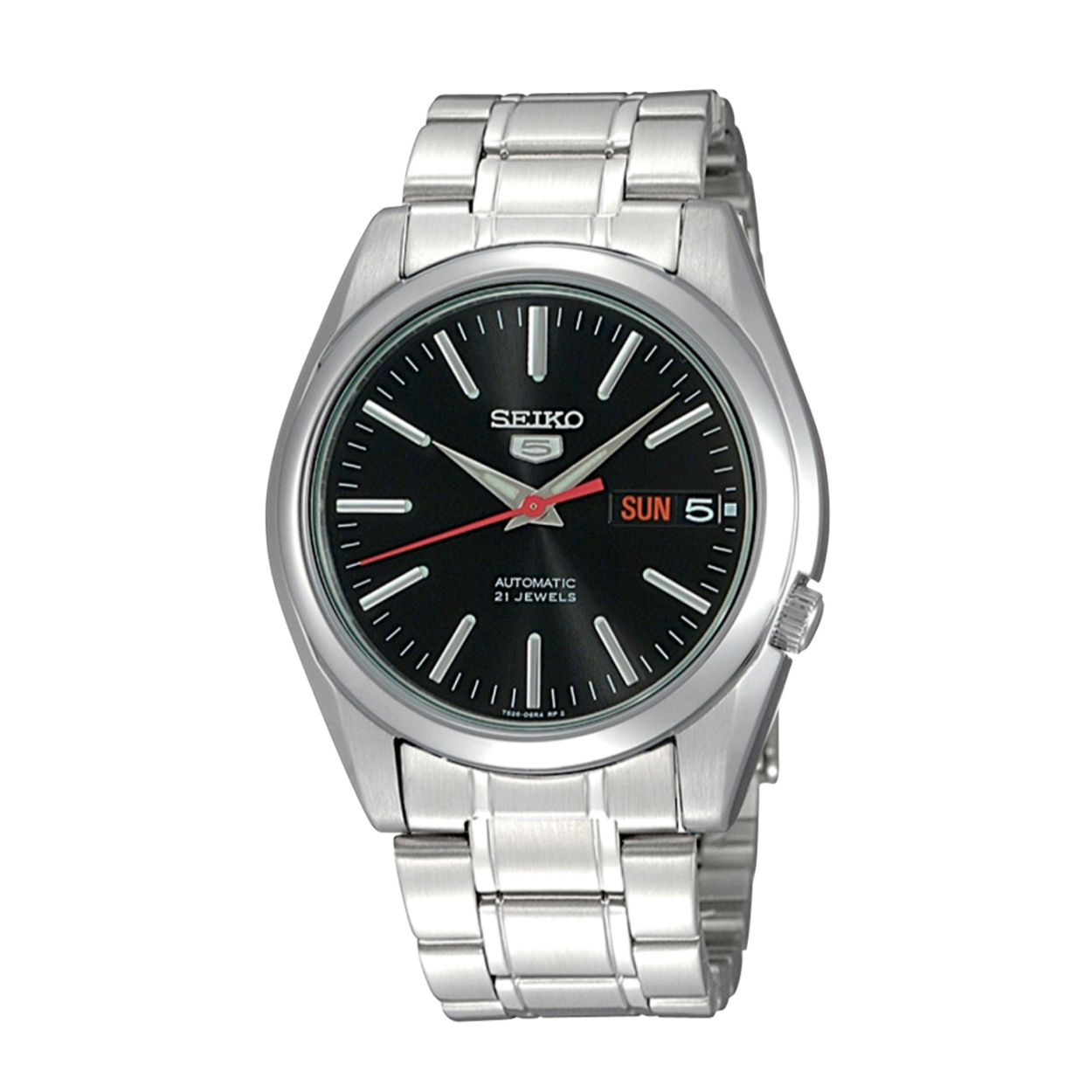 Dit herenhorloge is van het merk Seiko. Het is een analoog horloge gemaakt van staal. De diameter van de kast is 38 mm en de kast is 10.5 mm dik.
De verdere specificaties van het horloge zijn als volgt:
Glassoort: hardlex mineraal glas
Bandbreedte: 18
Kastmateriaal: staal
Waterdichtheid: 3 ATM
Techniek: automaat