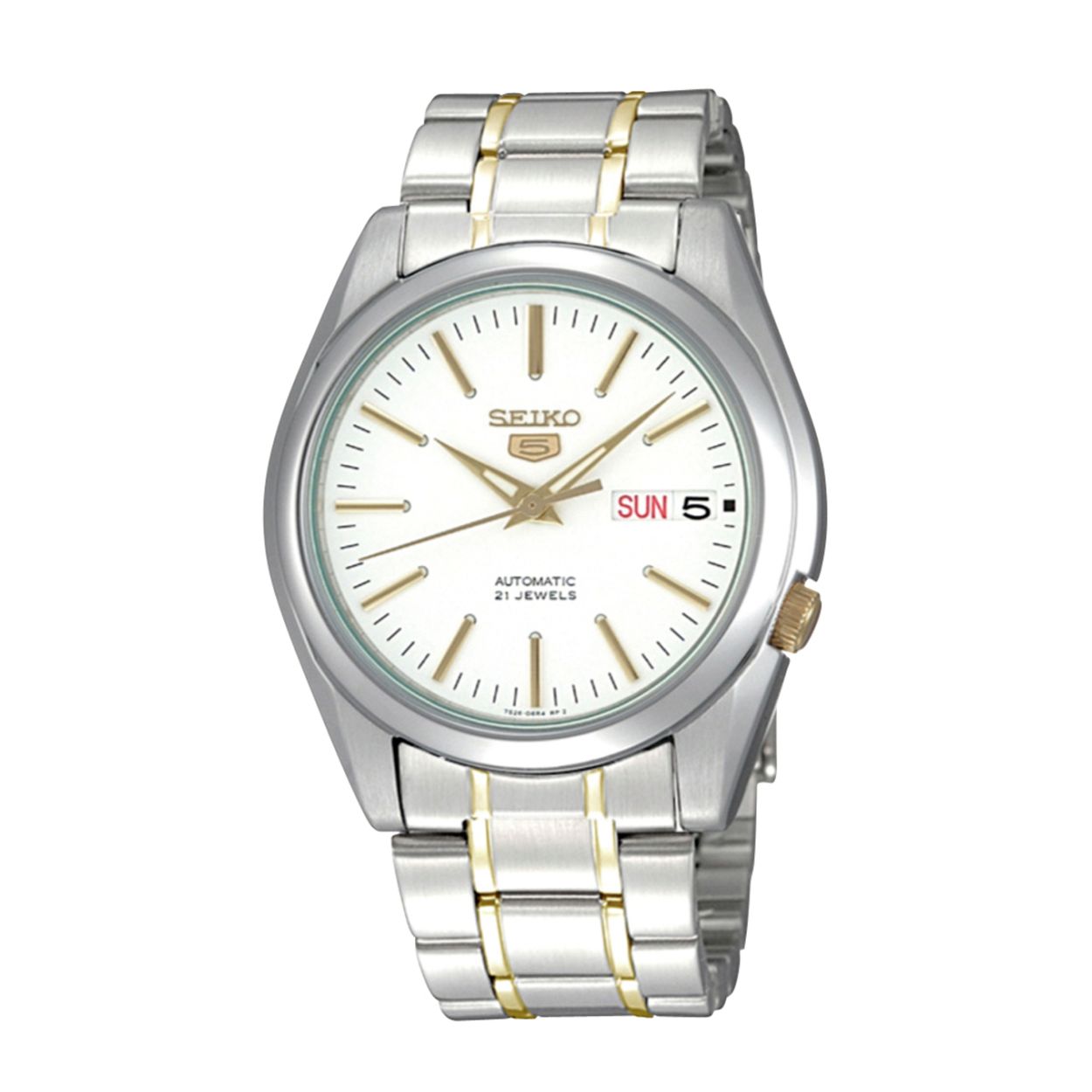 Dit herenhorloge is van het merk Seiko. Het is een analoog horloge gemaakt van . De diameter van de kast is 38 mm en de kast is 10.5 mm dik.
De verdere specificaties van het horloge zijn als volgt:
Glassoort: hardlex mineraal glas
Bandbreedte: 18
Kastmateriaal: staal
Waterdichtheid: 3 ATM
Techniek: automaat