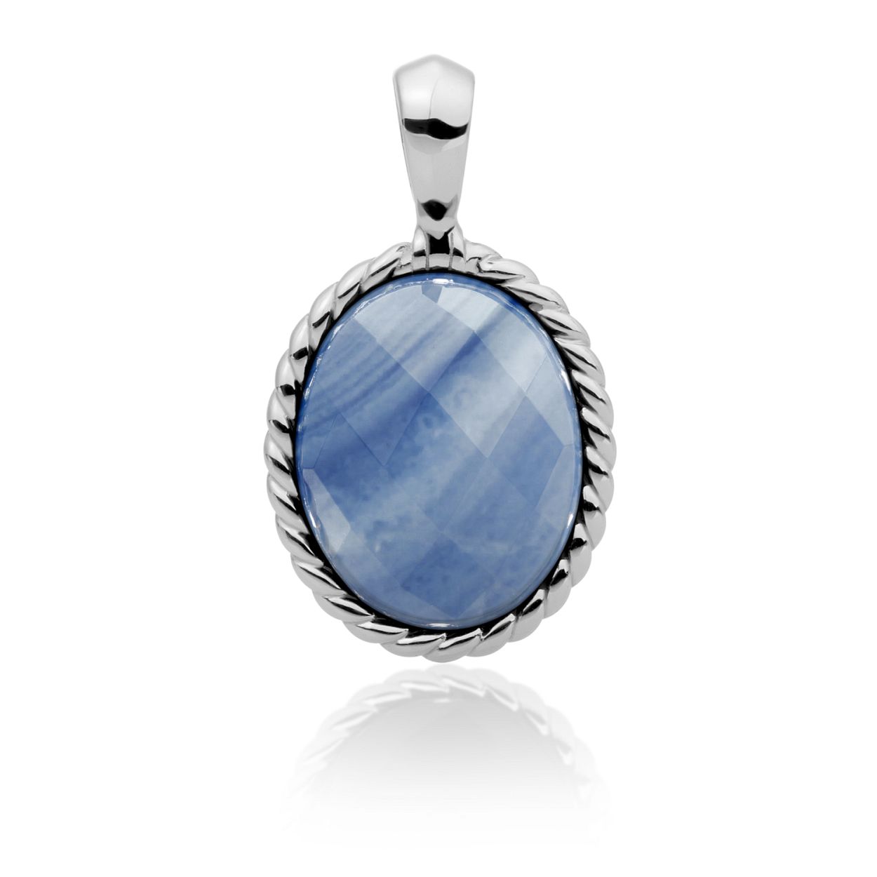 Kettinghanger - Zilver - Blue Aventurine Twist