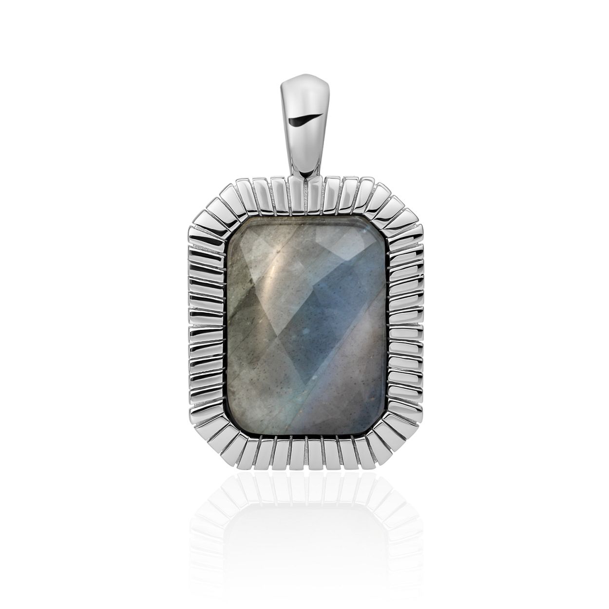 Kettinghanger - Zilver - Labradorite Baguette