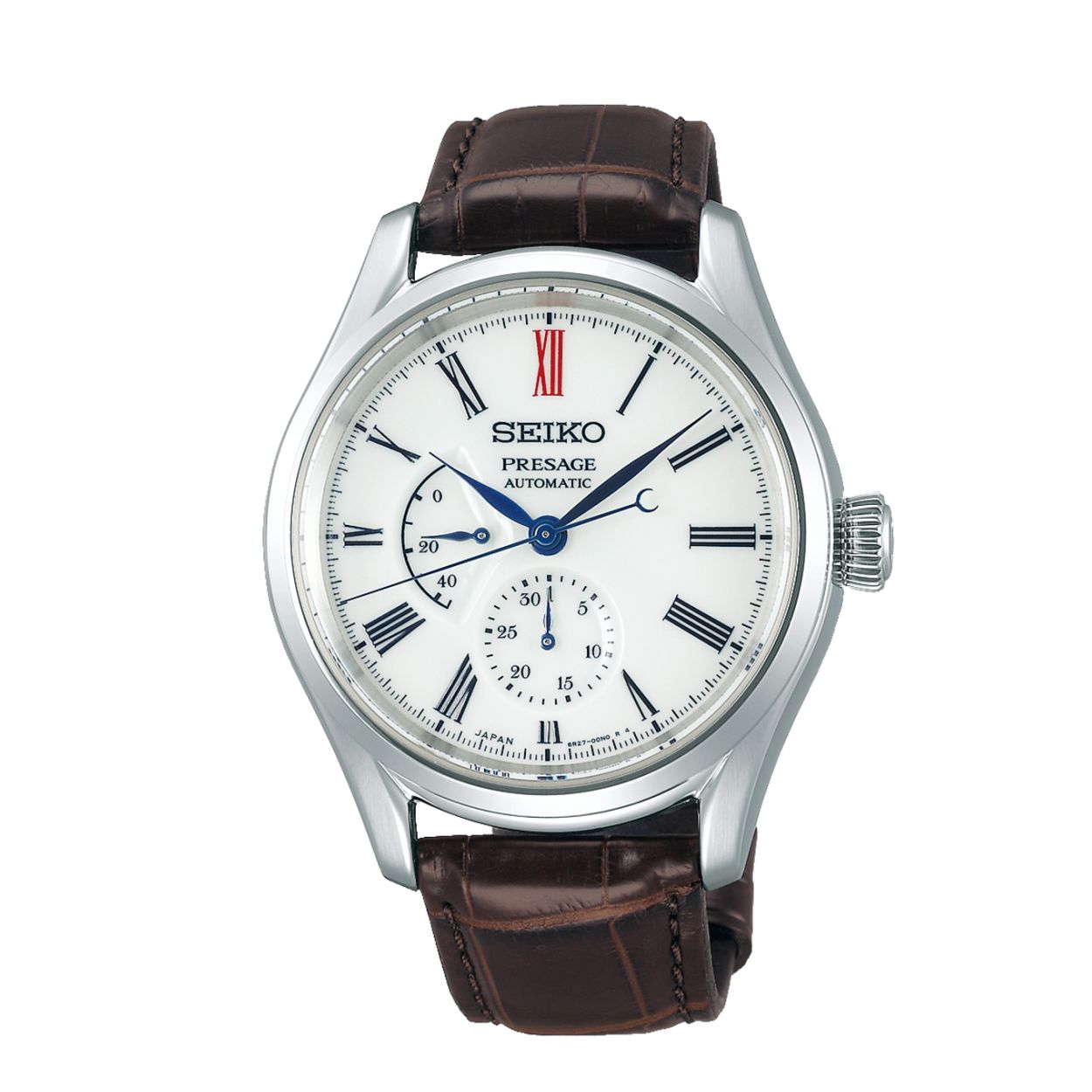 Dit herenhorloge is van het merk Seiko. Het is een analoog horloge gemaakt van leer. De diameter van de kast is 40.6 mm en de kast is 14.5 mm dik.
De verdere specificaties van het horloge zijn als volgt:
Glassoort: saffier glas
Bandbreedte: 20
Kastmateriaal: staal
Waterdichtheid: 10 ATM
Techniek: automaat